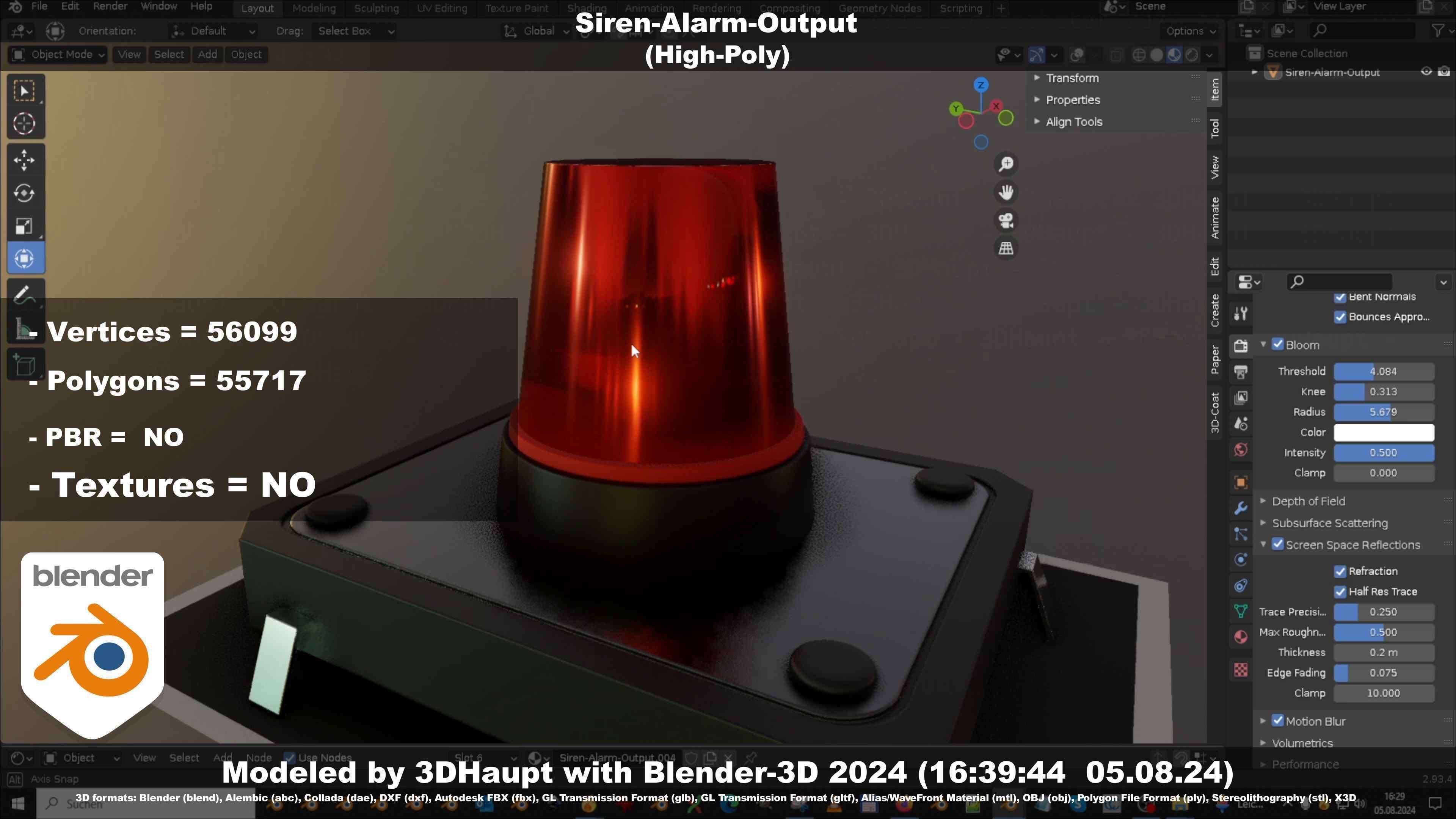 Siren-Alarm-1-Output-Module 3D model_22