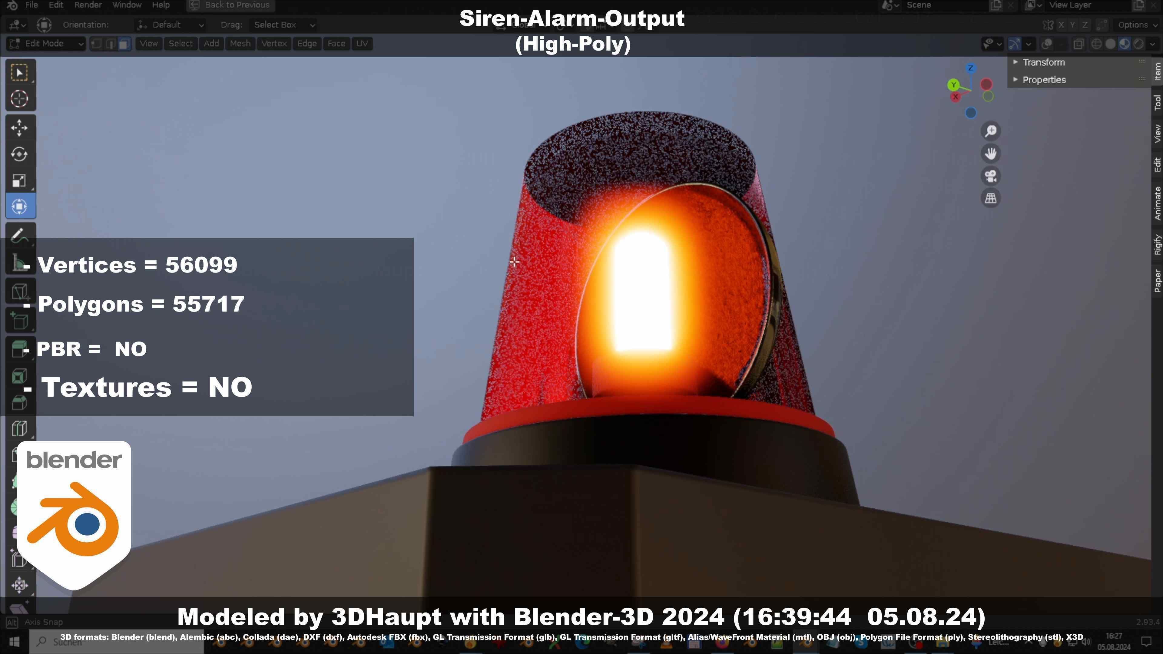 Siren-Alarm-1-Output-Module 3D model_50