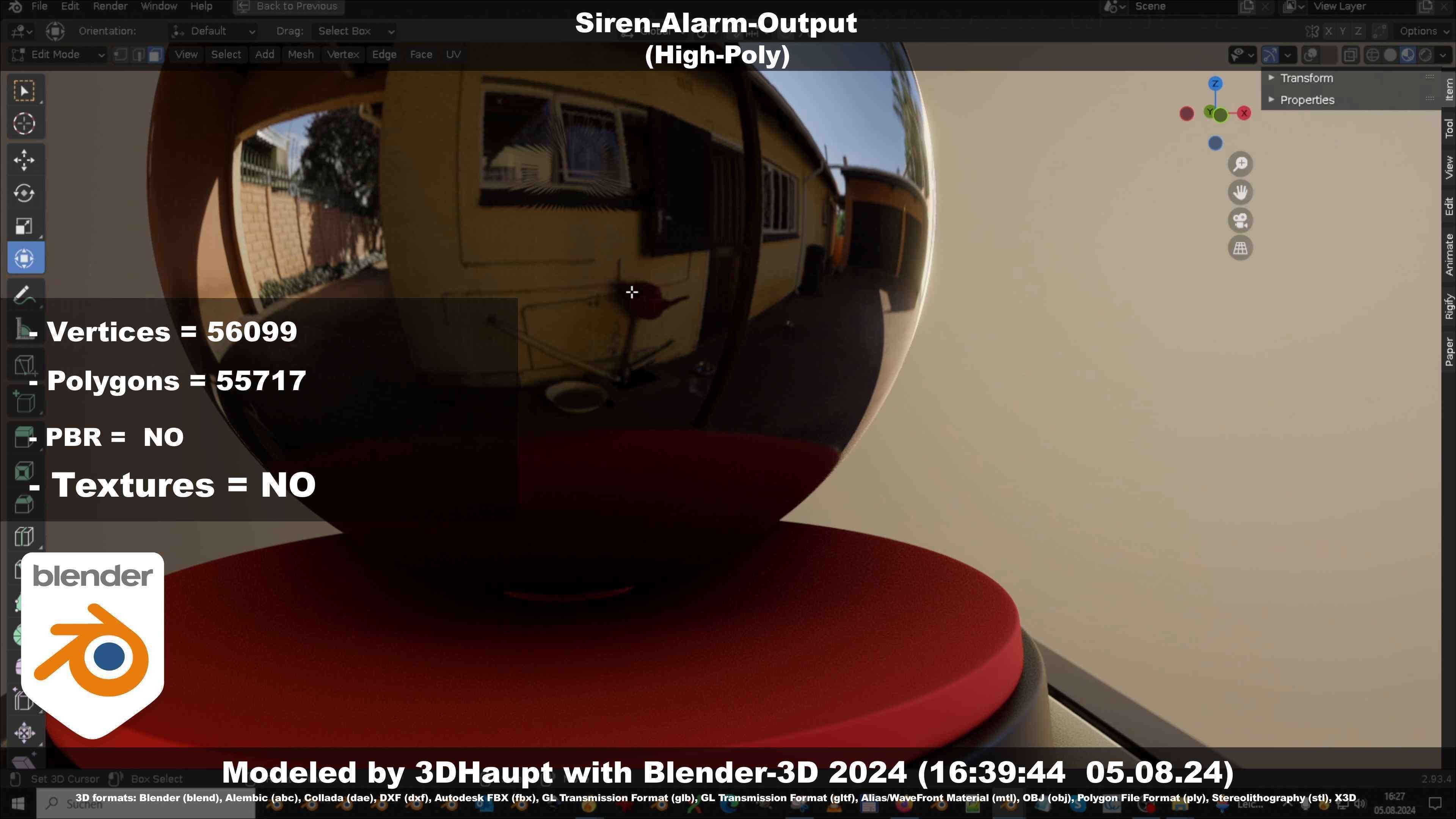 Siren-Alarm-1-Output-Module 3D model_140