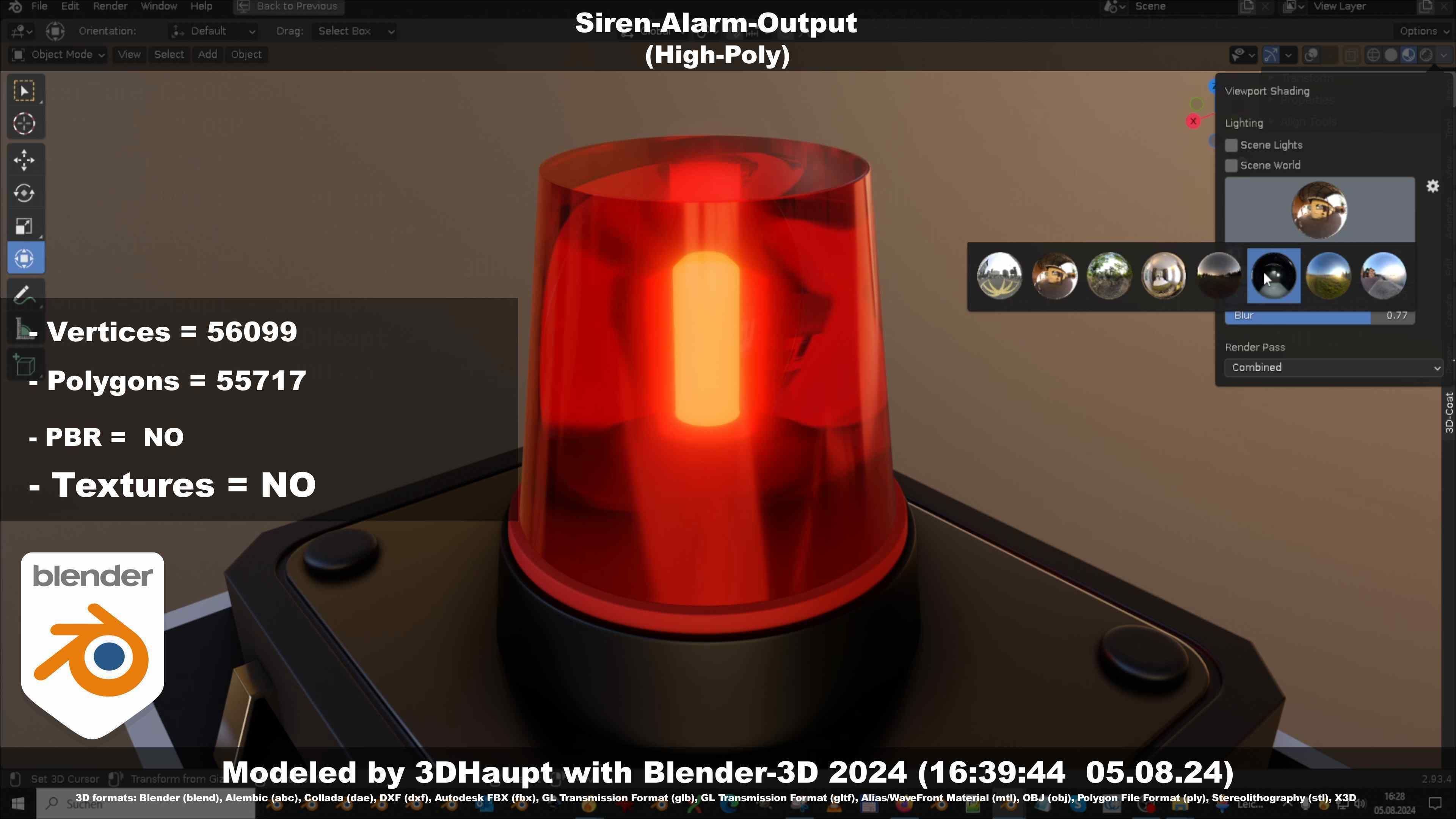 Siren-Alarm-1-Output-Module 3D model_144