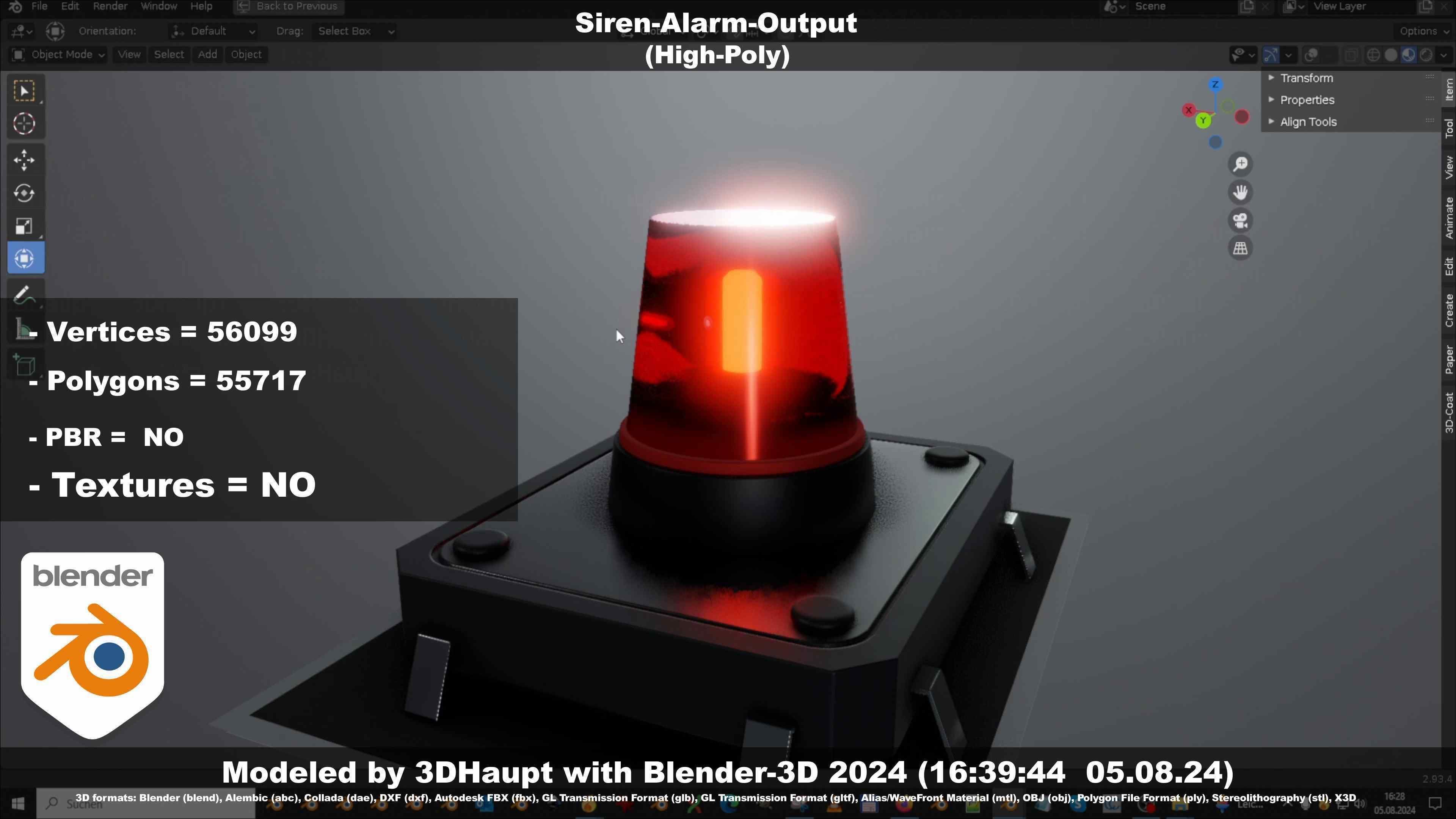 Siren-Alarm-1-Output-Module 3D model_43
