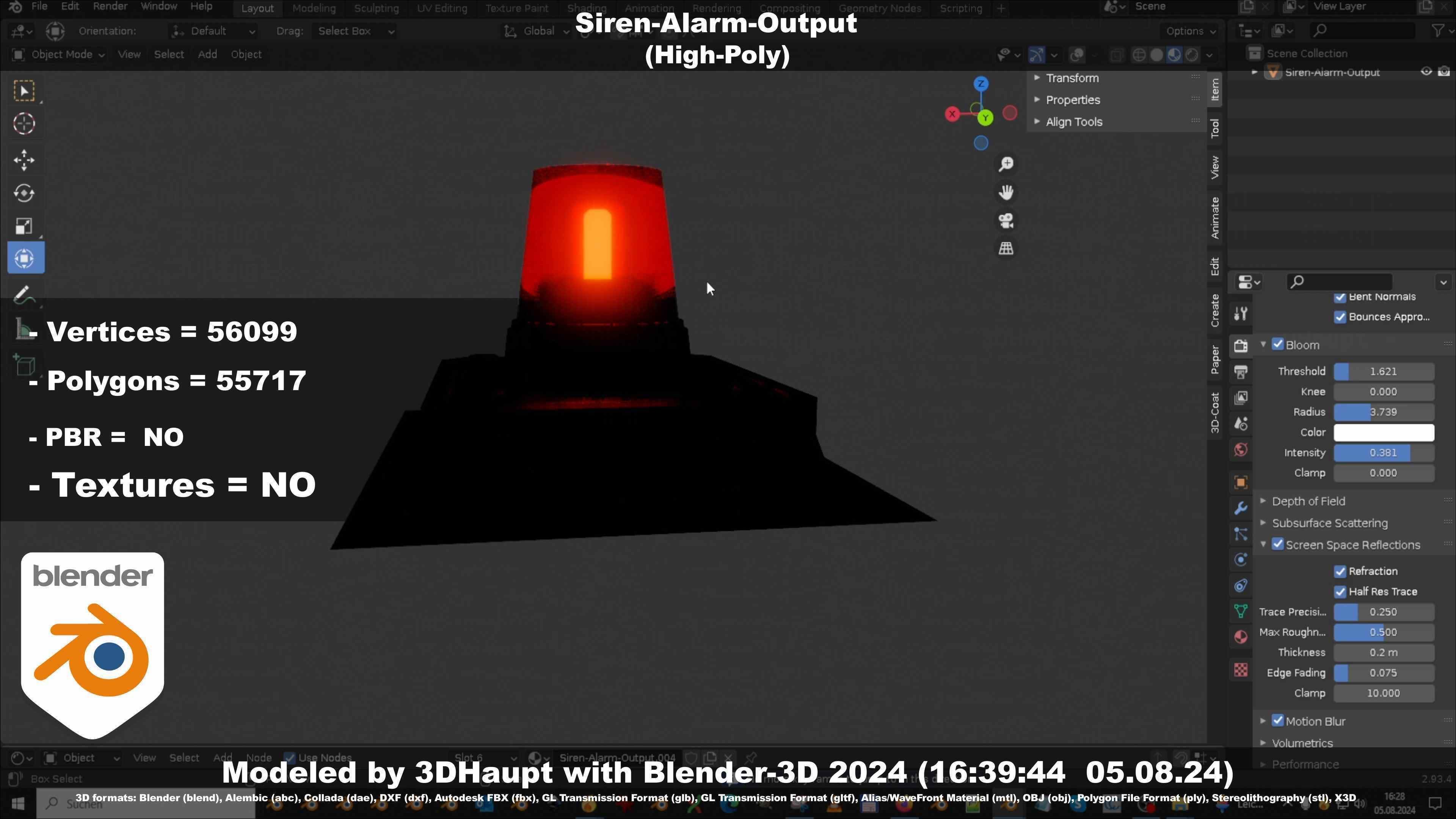 Siren-Alarm-1-Output-Module 3D model_68