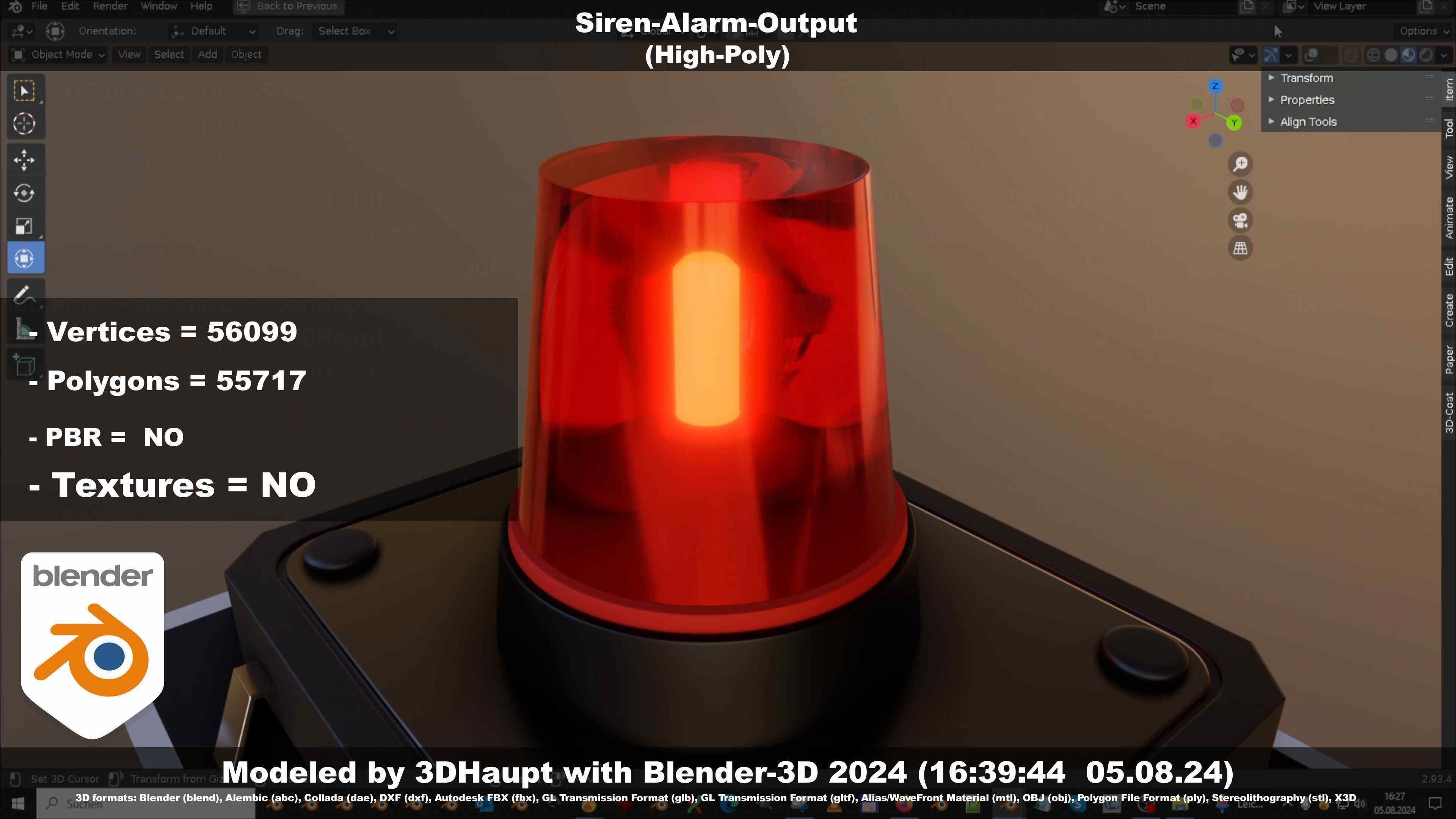 Siren-Alarm-1-Output-Module 3D model_42