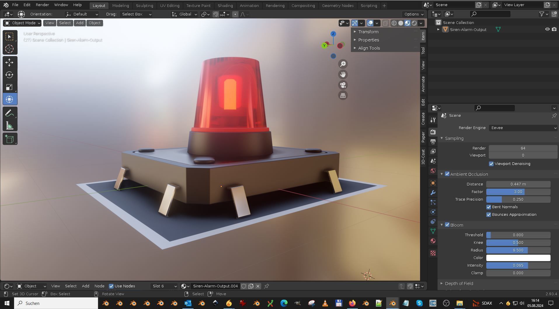 Siren-Alarm-1-Output-Module 3D model_3