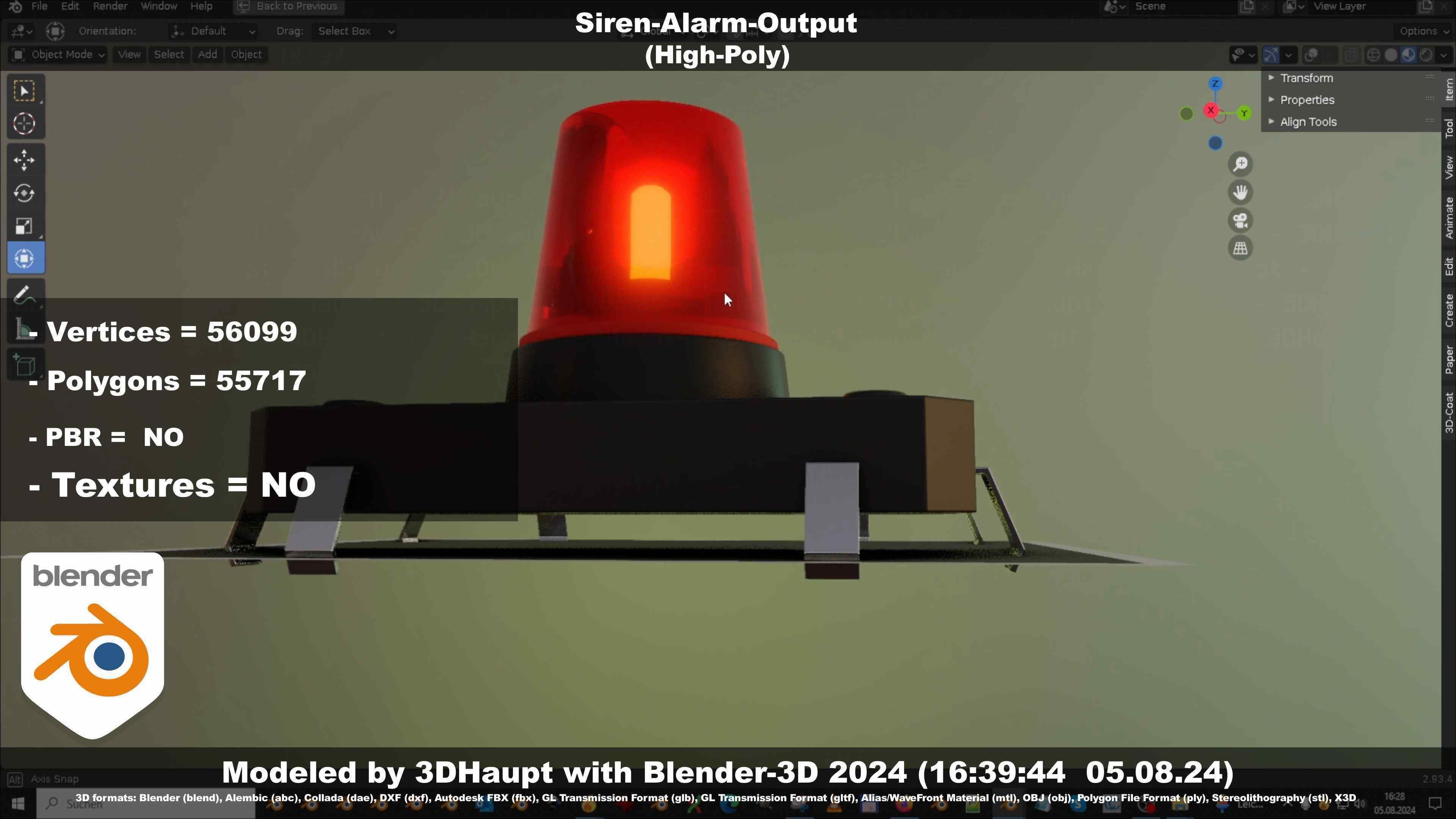 Siren-Alarm-1-Output-Module 3D model_59