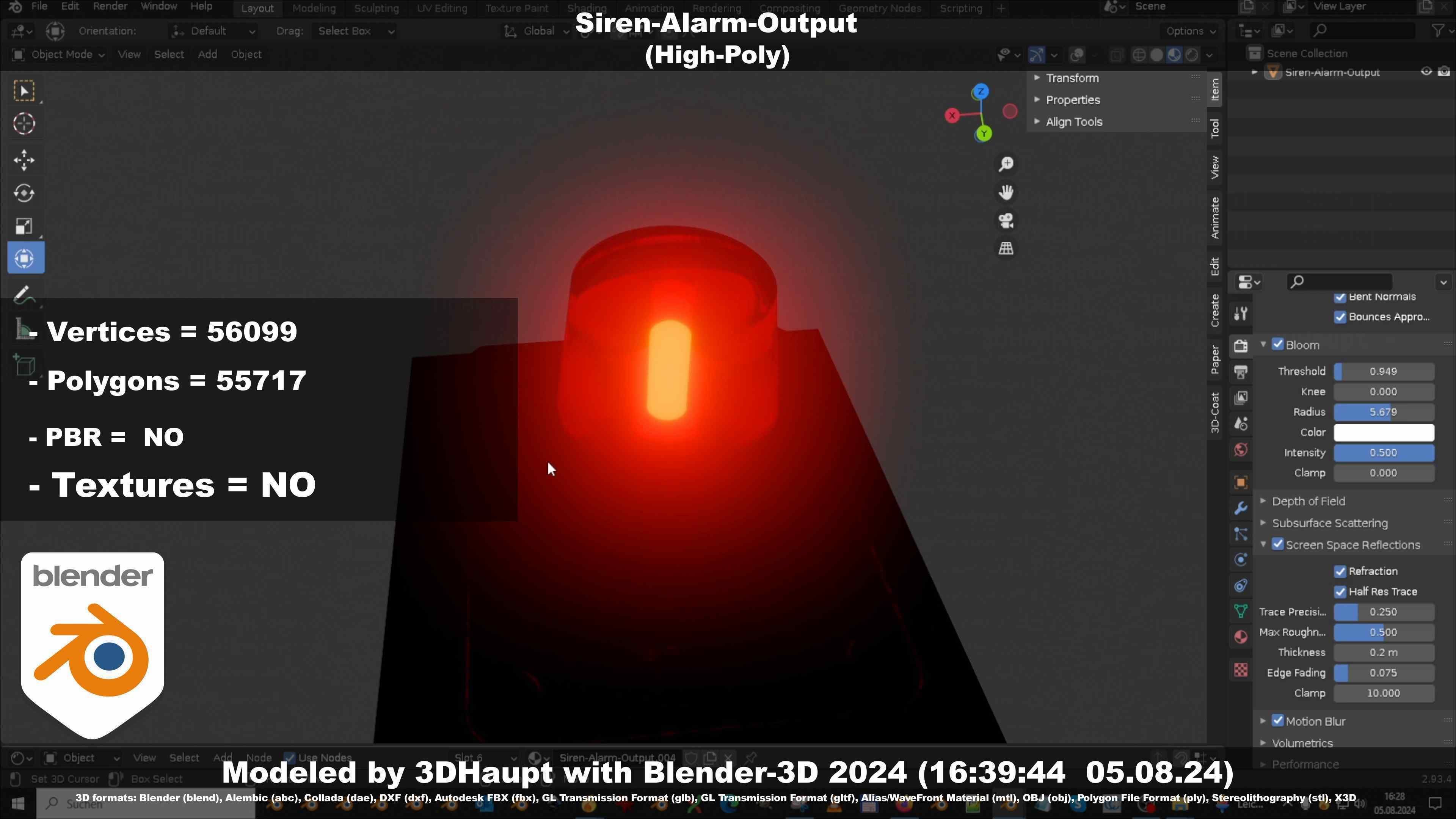 Siren-Alarm-1-Output-Module 3D model_75