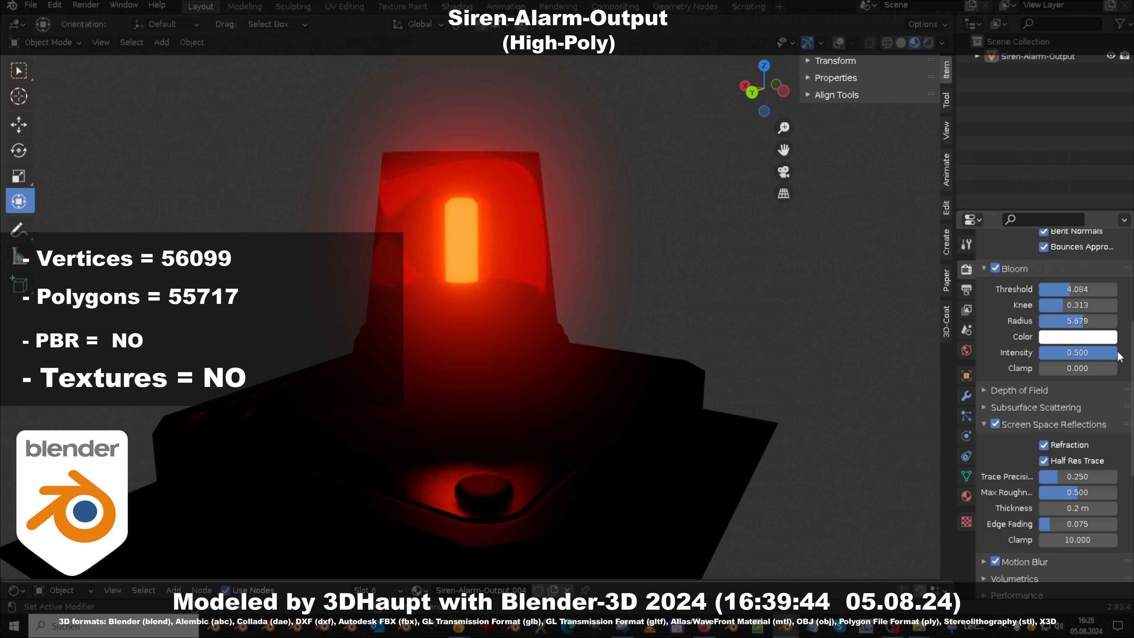 Siren-Alarm-1-Output-Module 3D model_86