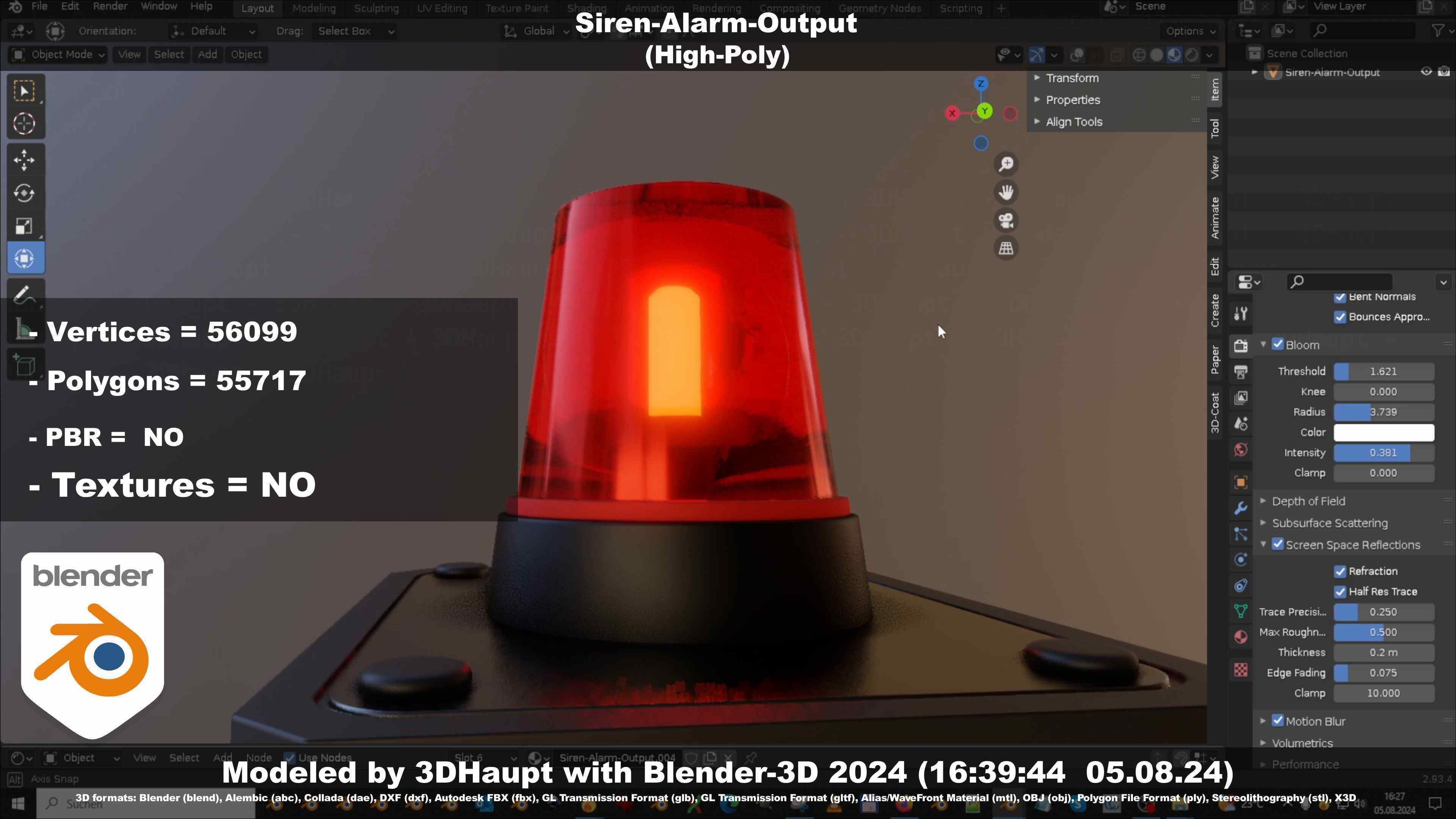 Siren-Alarm-1-Output-Module 3D model_29
