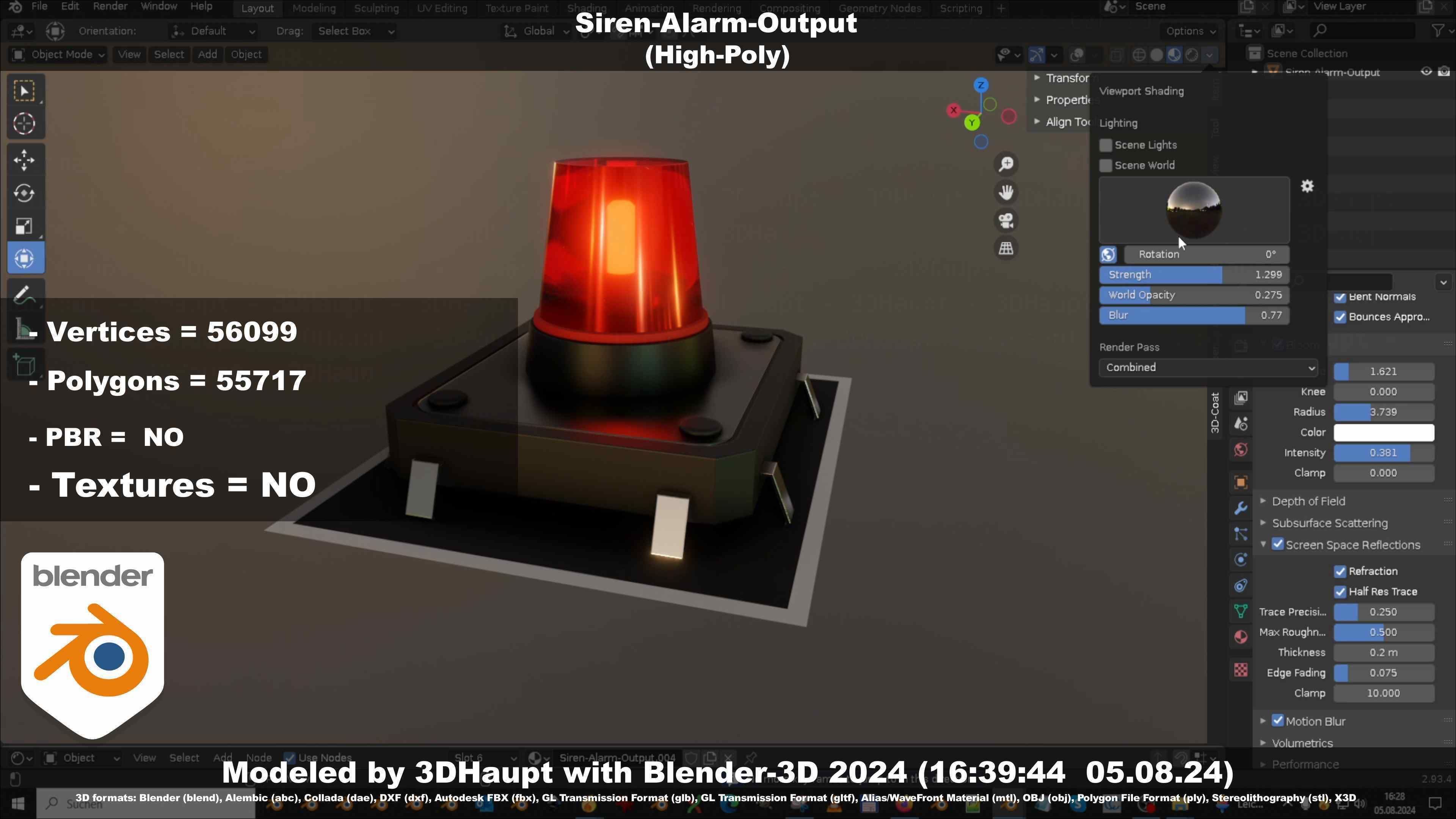 Siren-Alarm-1-Output-Module 3D model_16