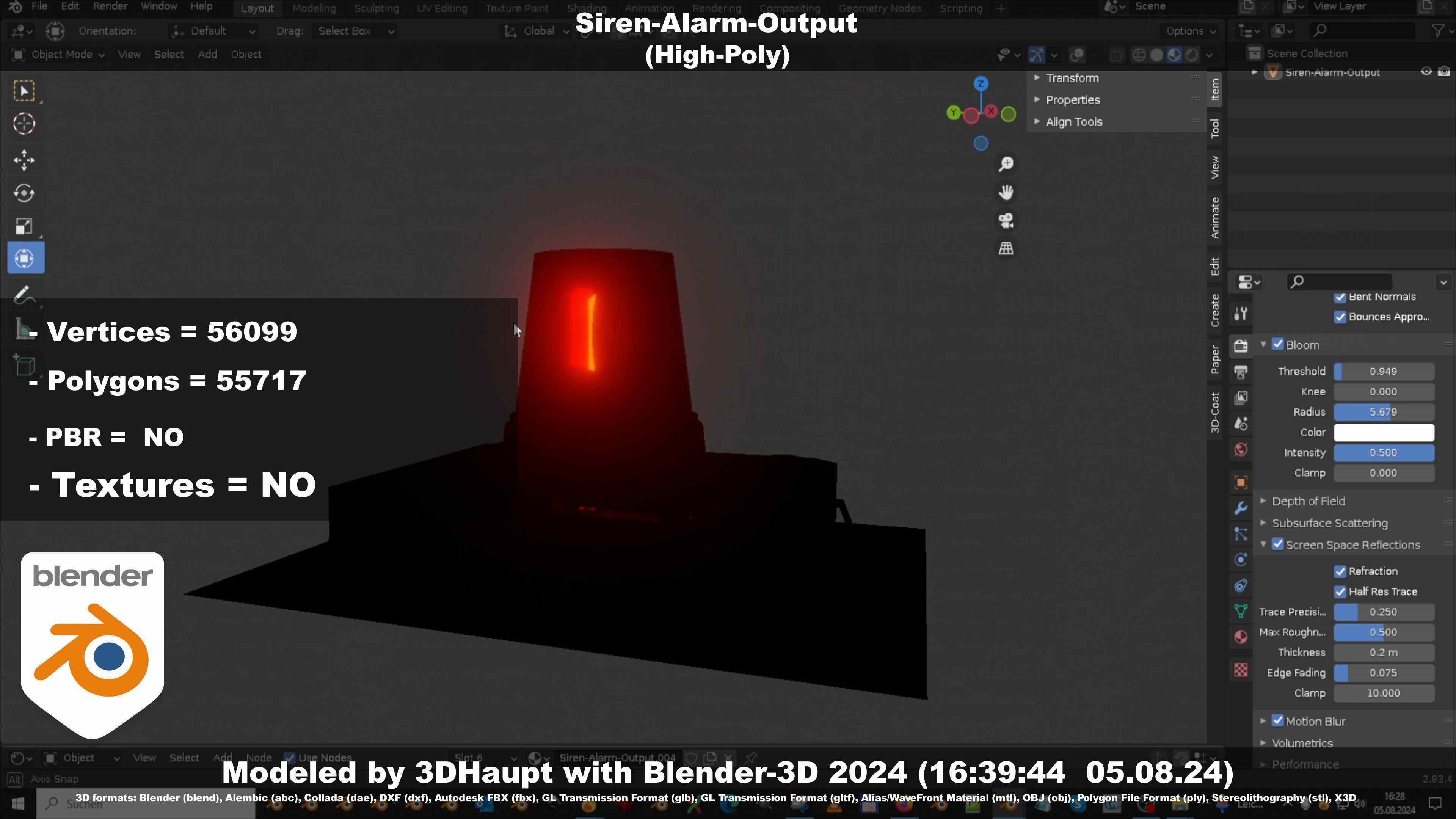 Siren-Alarm-1-Output-Module 3D model_78