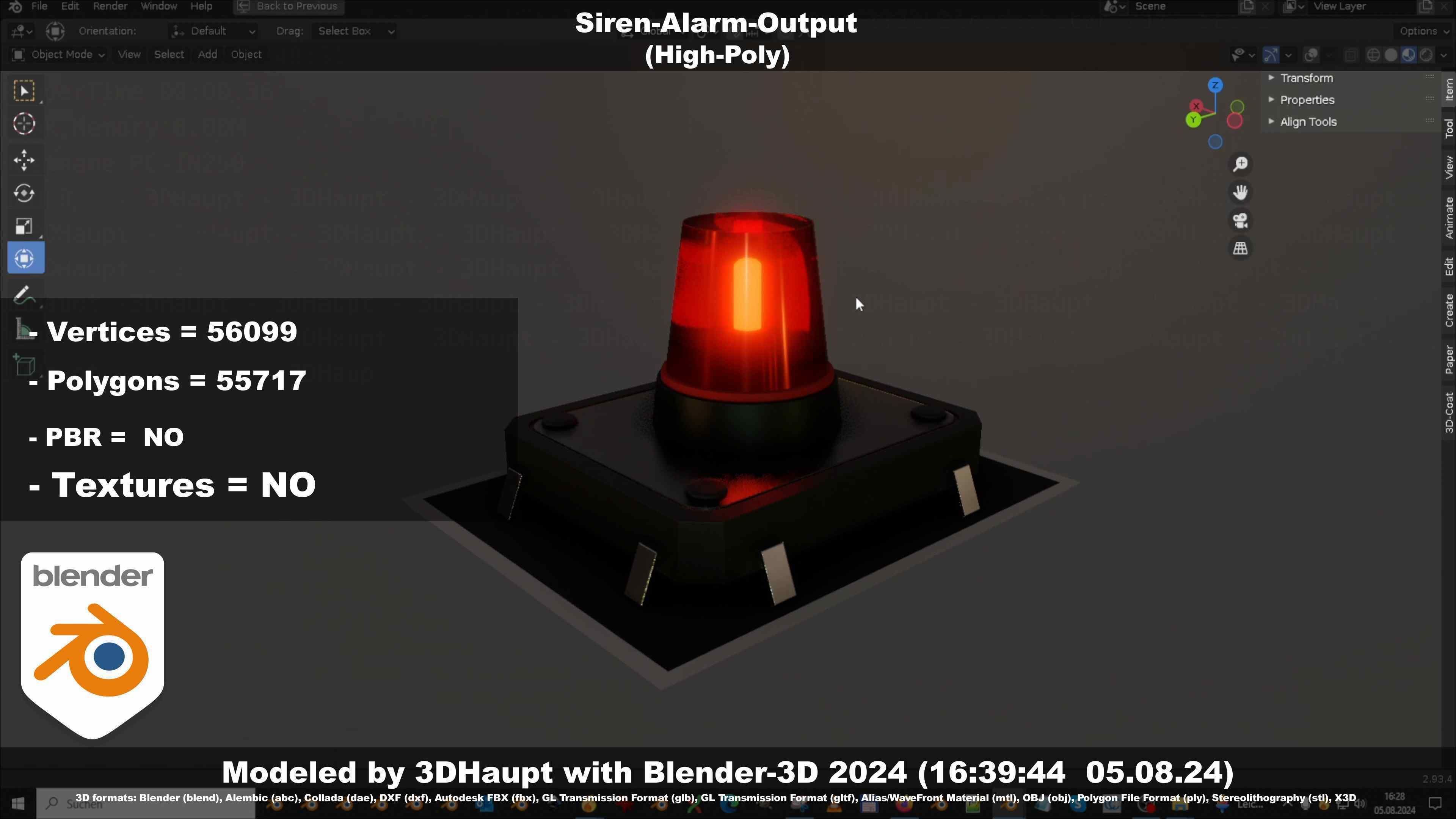 Siren-Alarm-1-Output-Module 3D model_12
