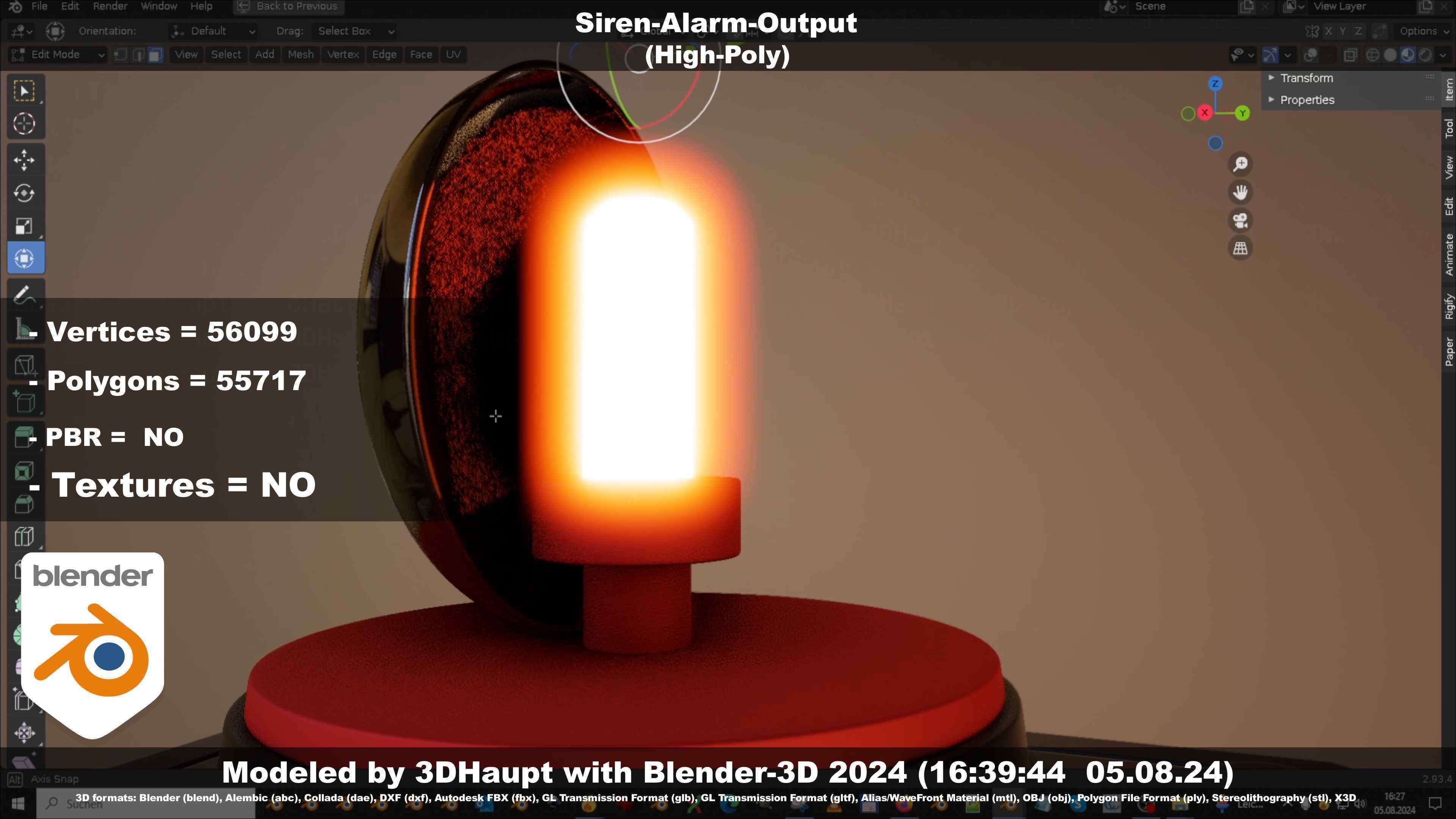 Siren-Alarm-1-Output-Module 3D model_40