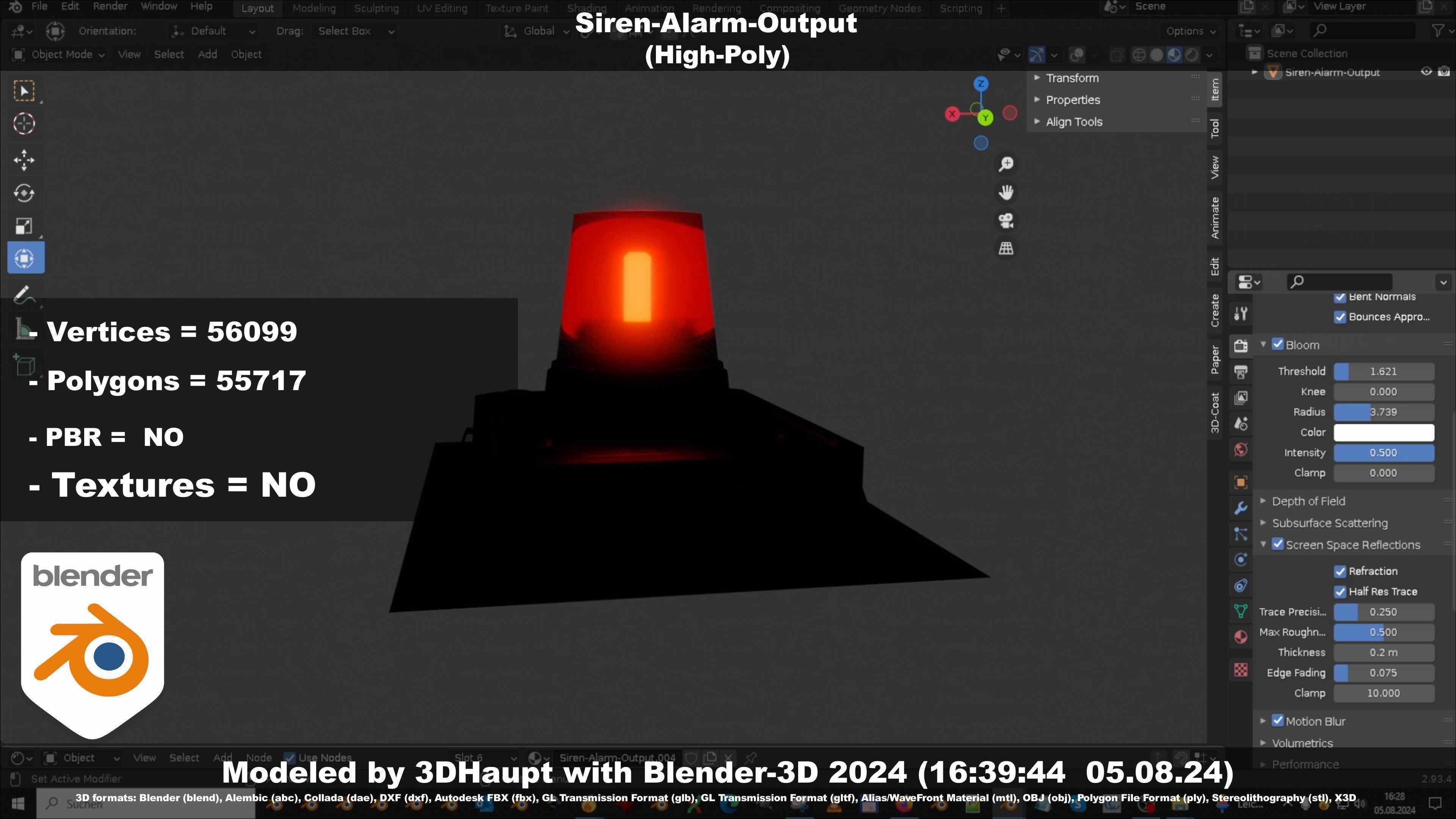 Siren-Alarm-1-Output-Module 3D model_69