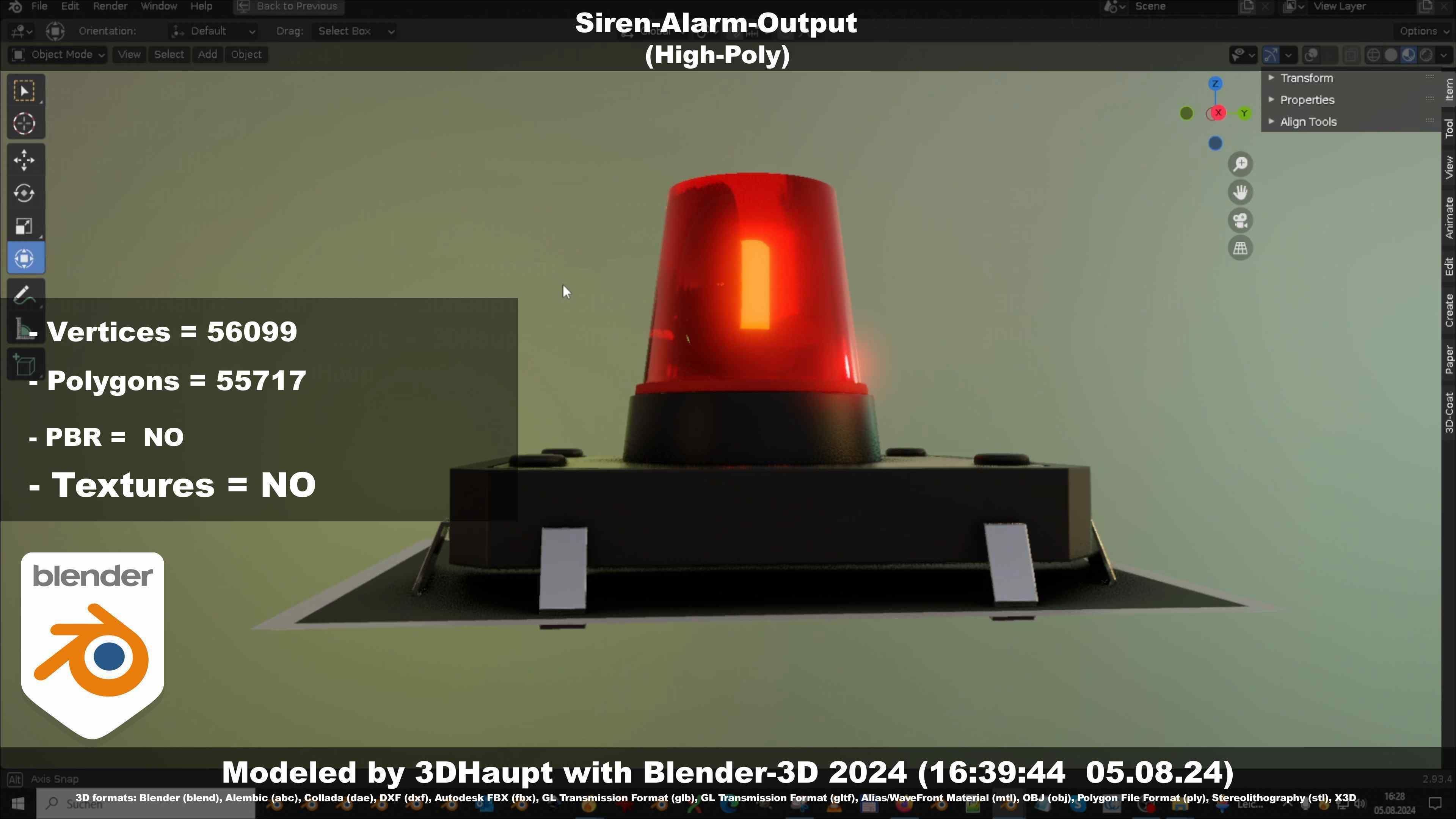 Siren-Alarm-1-Output-Module 3D model_14