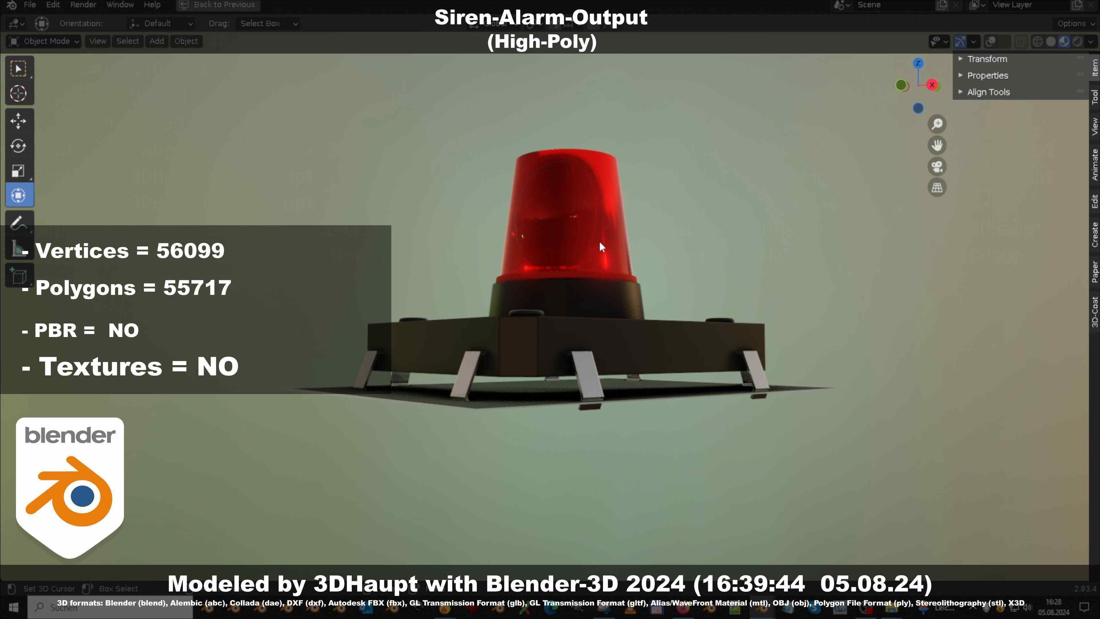 Siren-Alarm-1-Output-Module 3D model_108