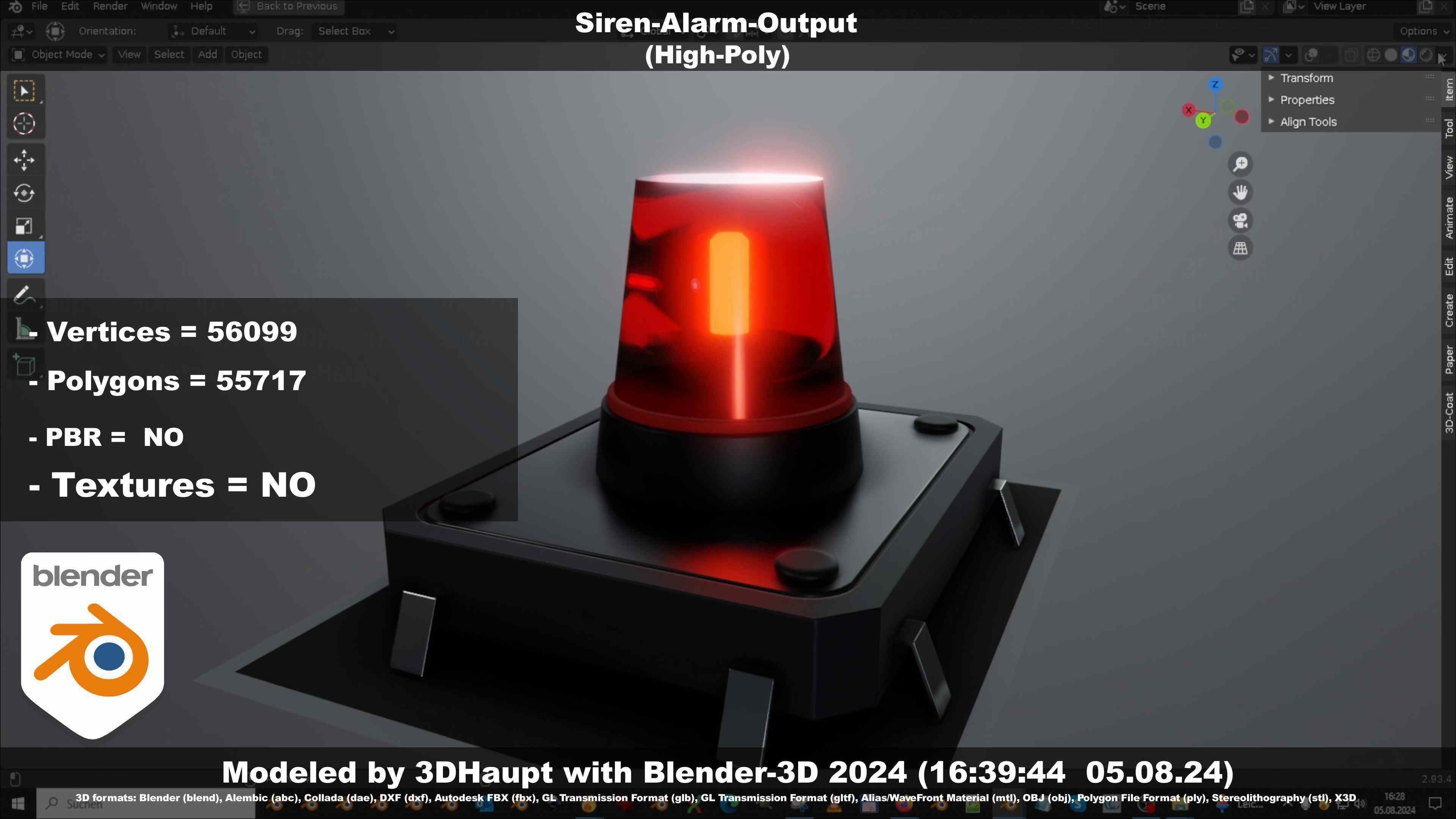Siren-Alarm-1-Output-Module 3D model_54