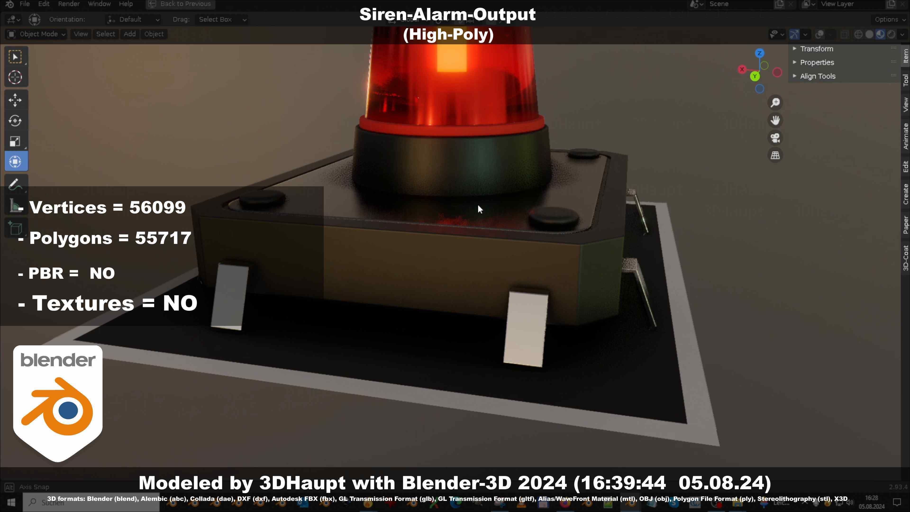 Siren-Alarm-1-Output-Module 3D model_64