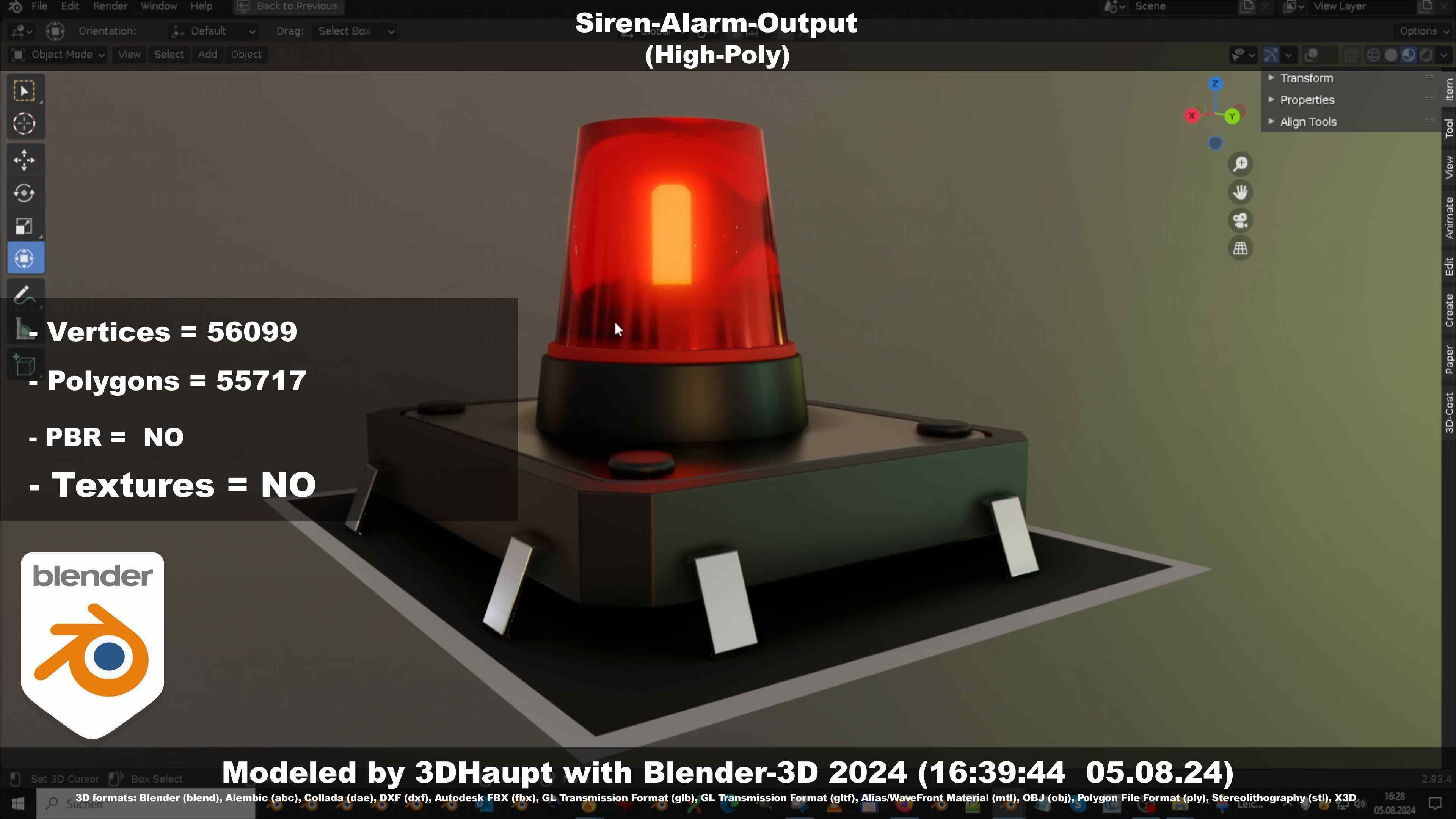 Siren-Alarm-1-Output-Module 3D model_146