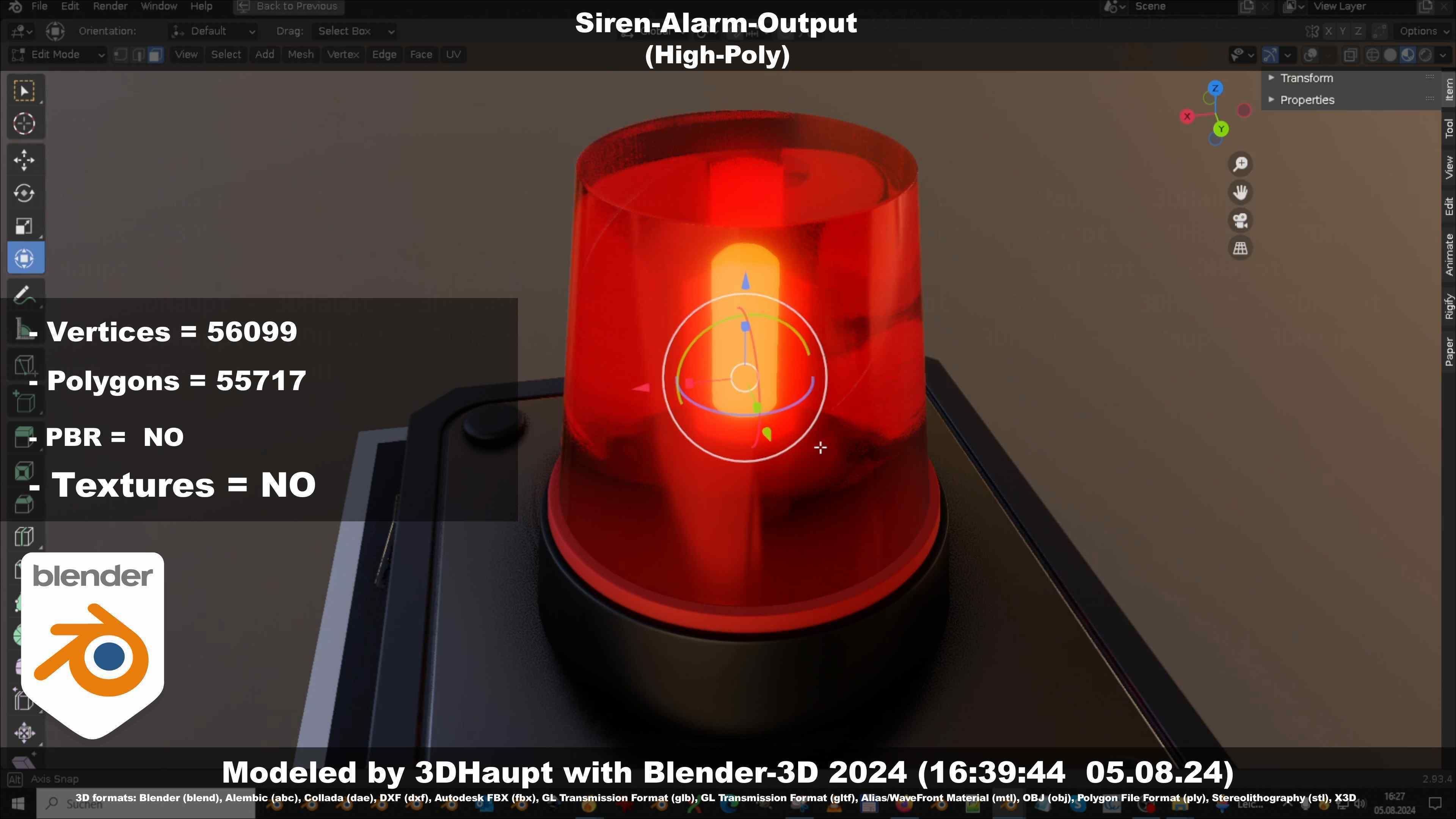 Siren-Alarm-1-Output-Module 3D model_51