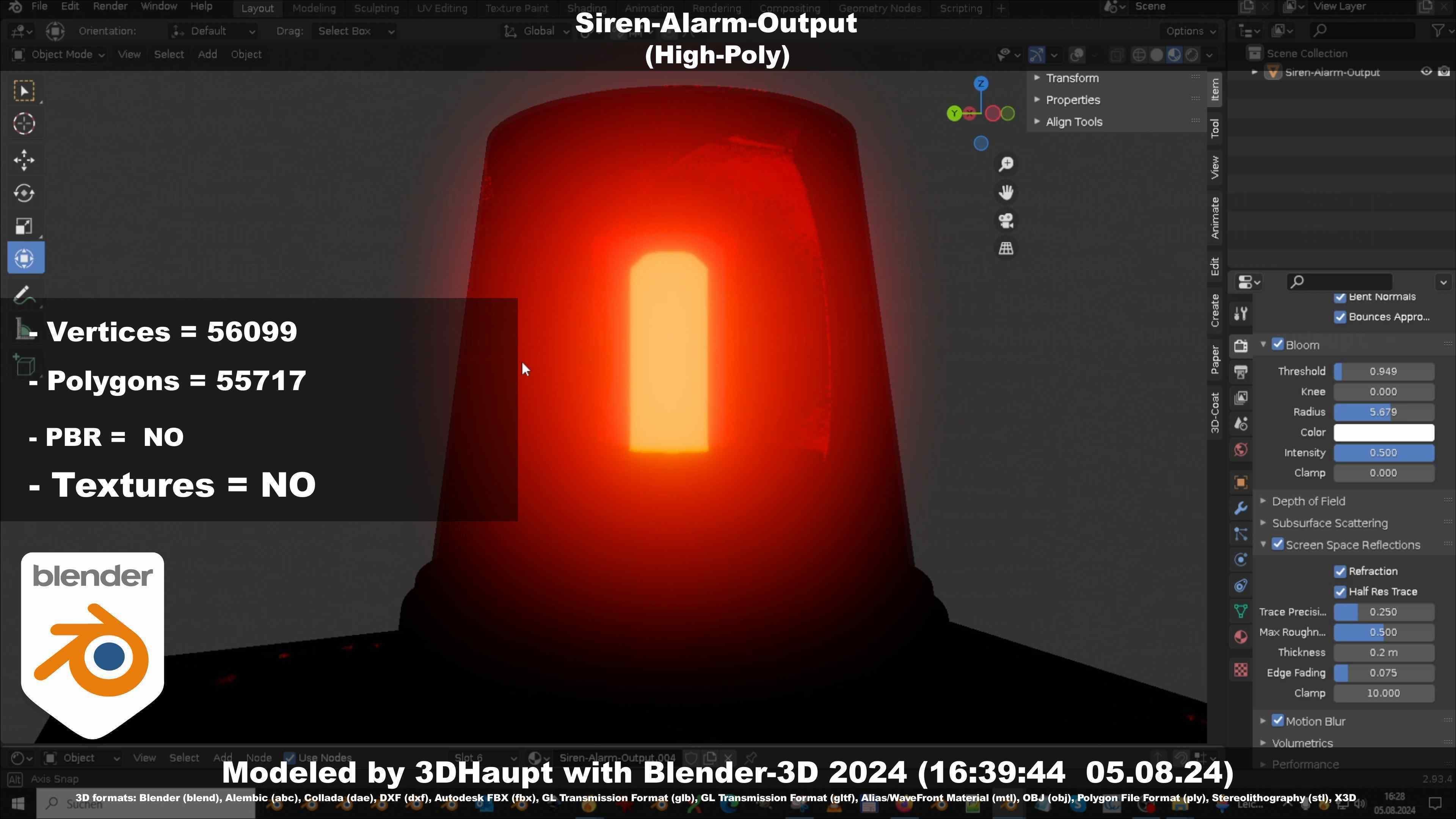 Siren-Alarm-1-Output-Module 3D model_76
