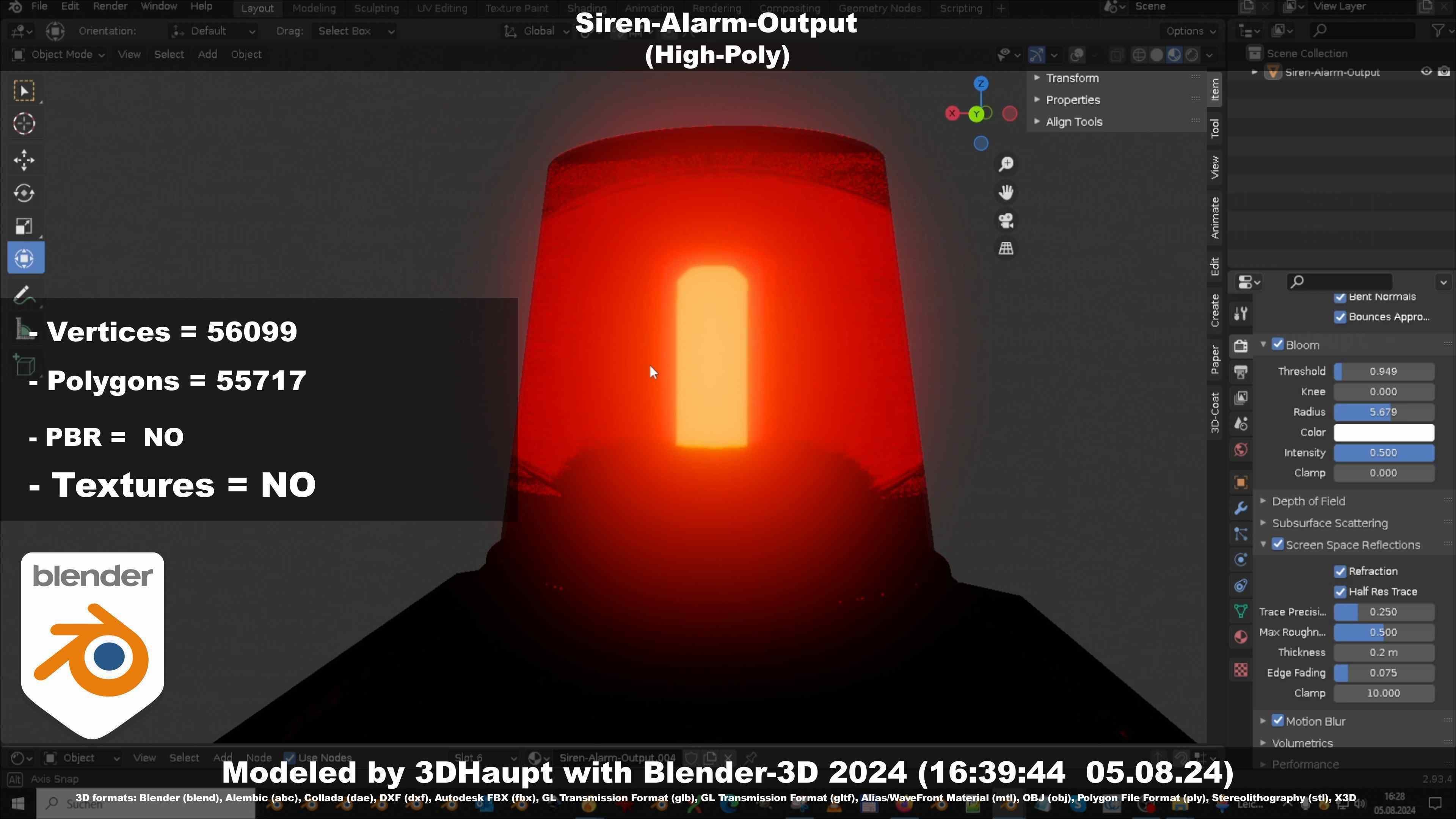 Siren-Alarm-1-Output-Module 3D model_117