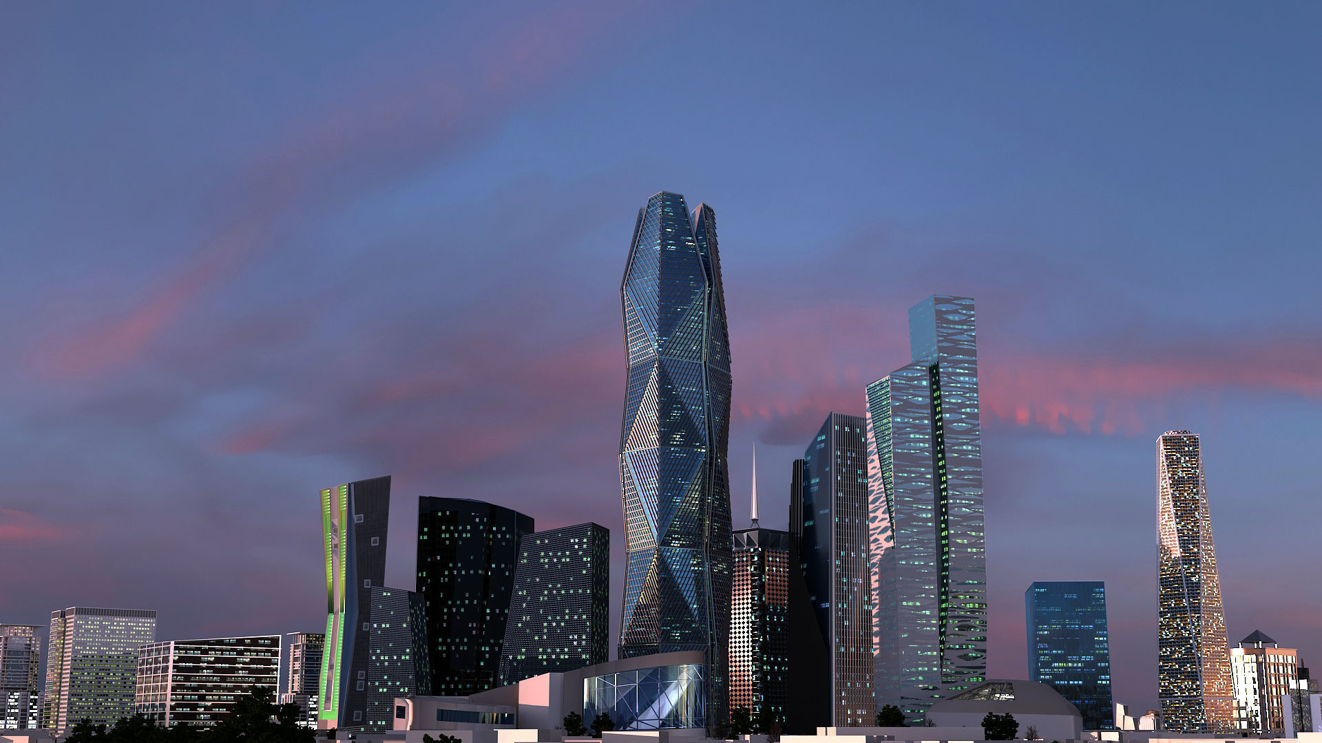 King Abdullah Economic City 3D model_2