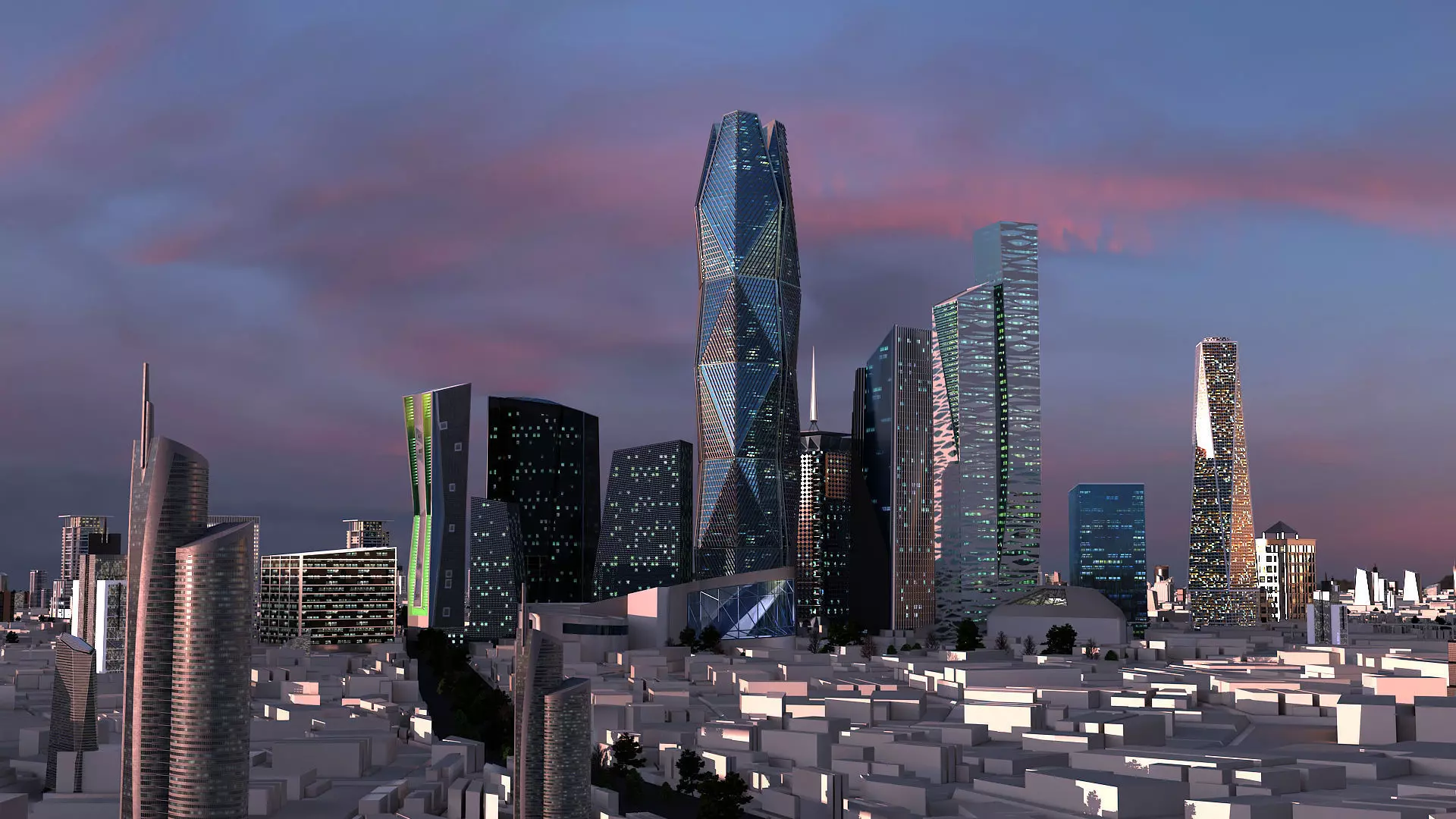 King Abdullah Economic City 3D model_0