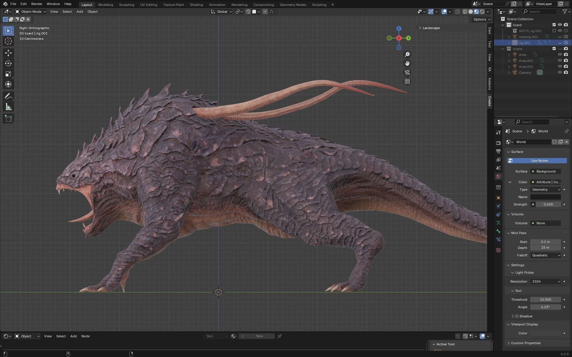 lizard Dragon Low-poly 3D model_8