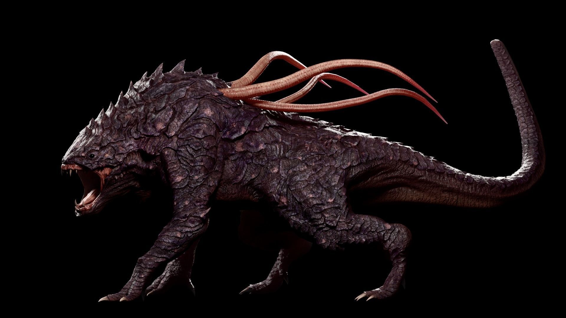 lizard Dragon Low-poly 3D model_2