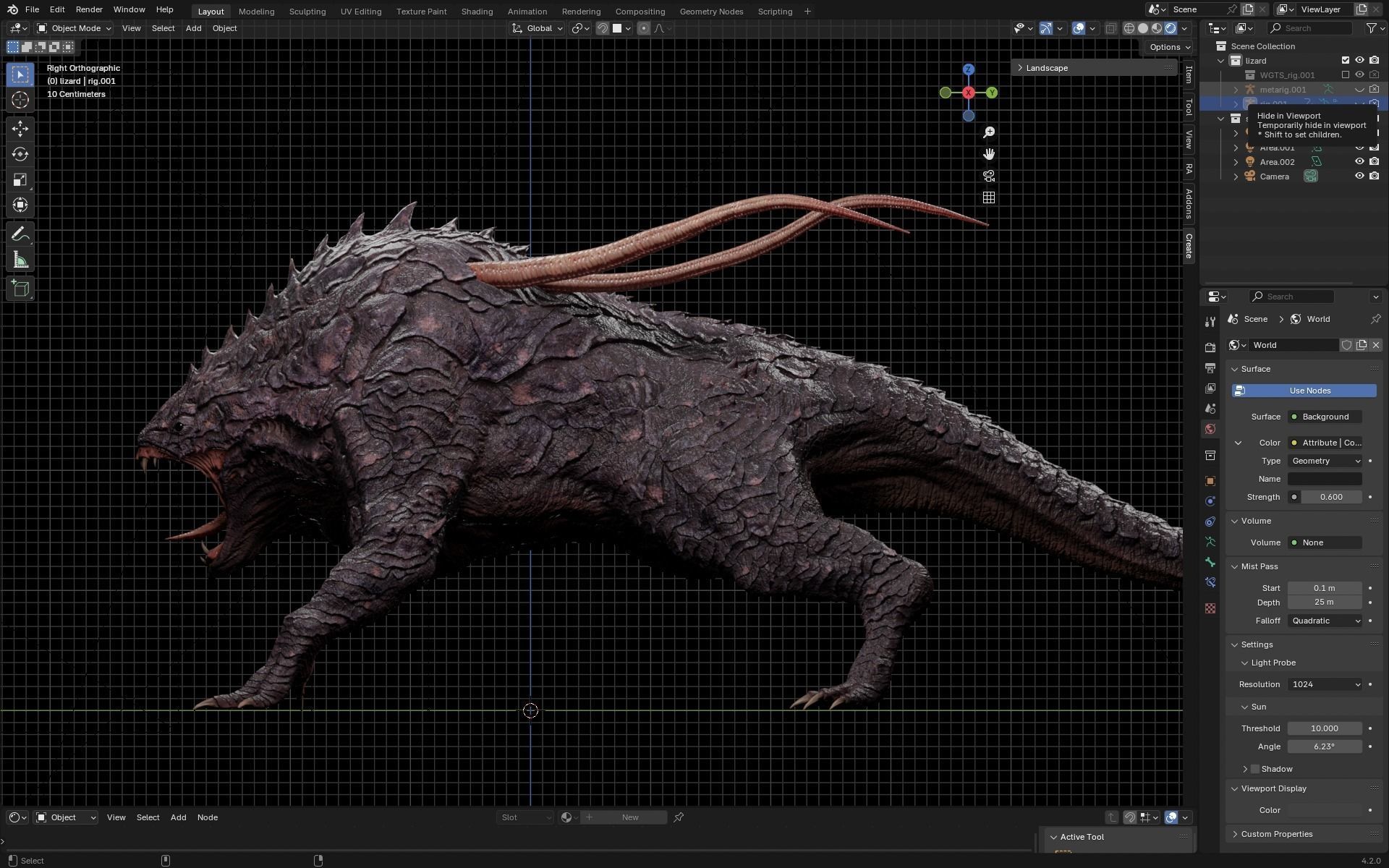 lizard Dragon Low-poly 3D model_9