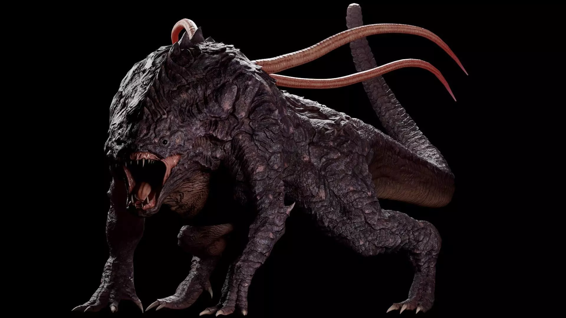 lizard Dragon Low-poly 3D model_0