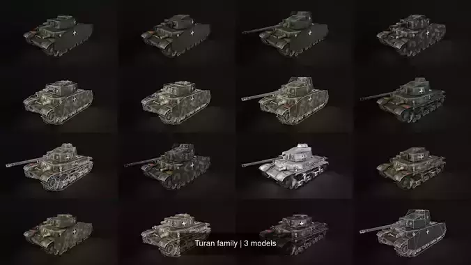 Turan family 3D Model Collection
