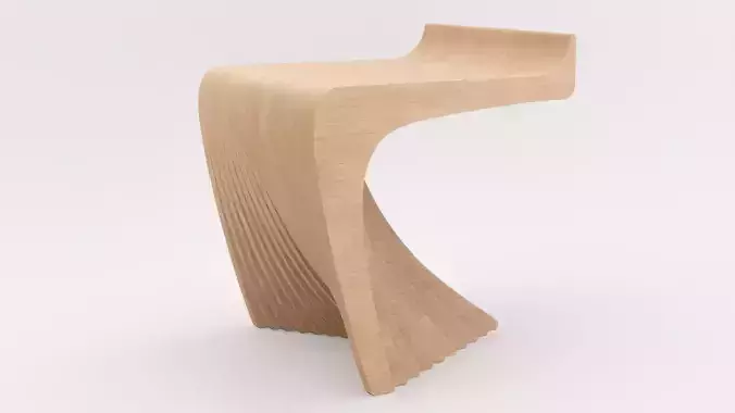 Woodbang Touchey Parametric Chair - Oak Wood