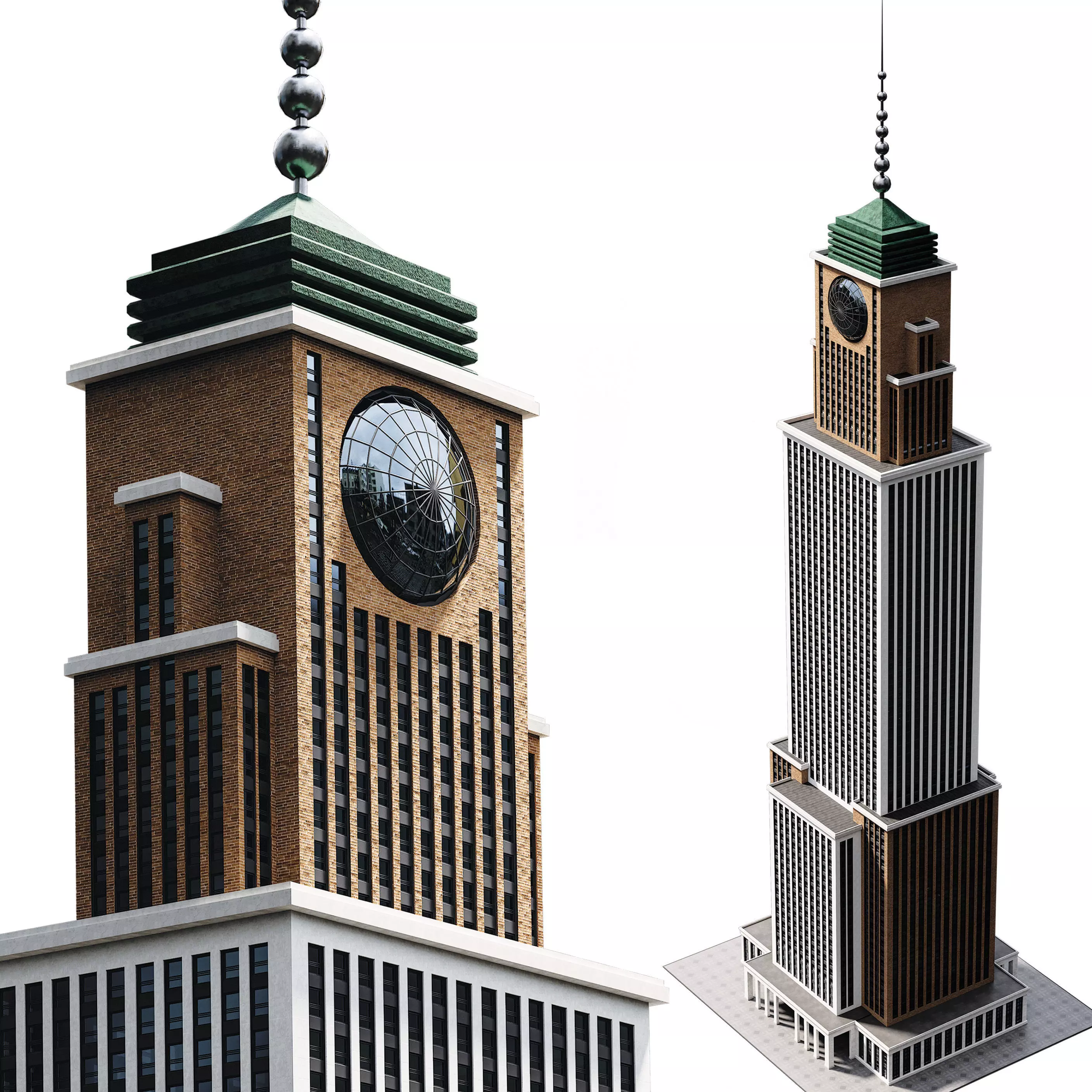 Skyscraper03 NewYork-Style Low-poly 3D model
