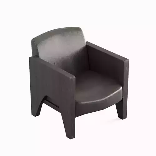 Modern Leather Armchair 02