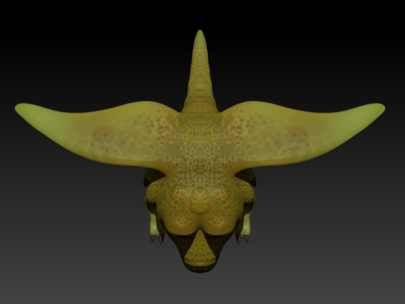 Flying Germ Low-poly 3D model_2