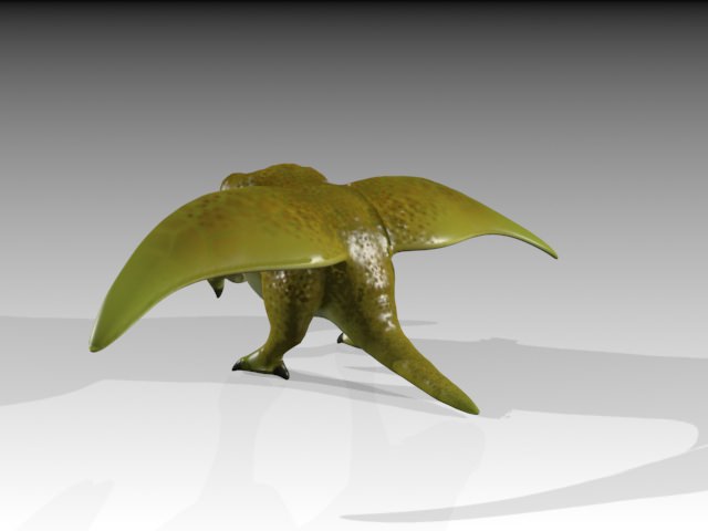 Flying Germ Low-poly 3D model_6