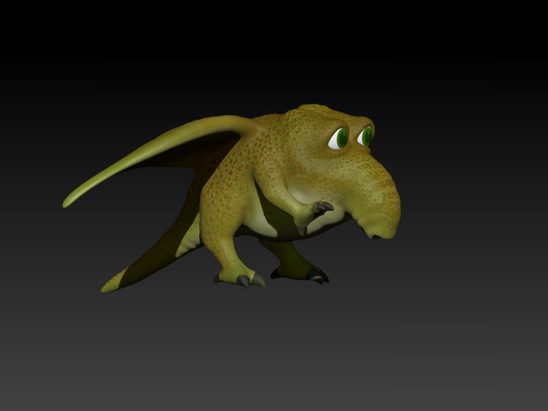 Flying Germ Low-poly 3D model_1