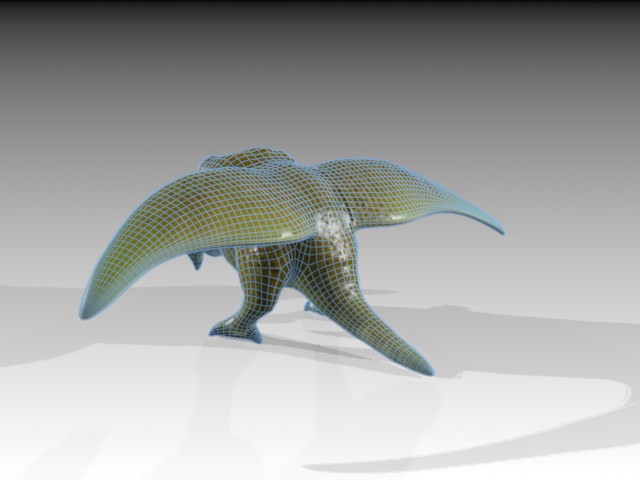 Flying Germ Low-poly 3D model_7