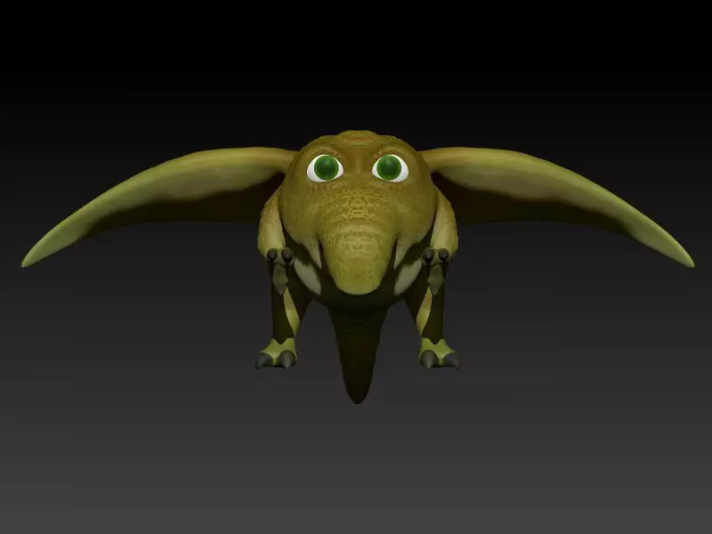 Flying Germ Low-poly 3D model_0