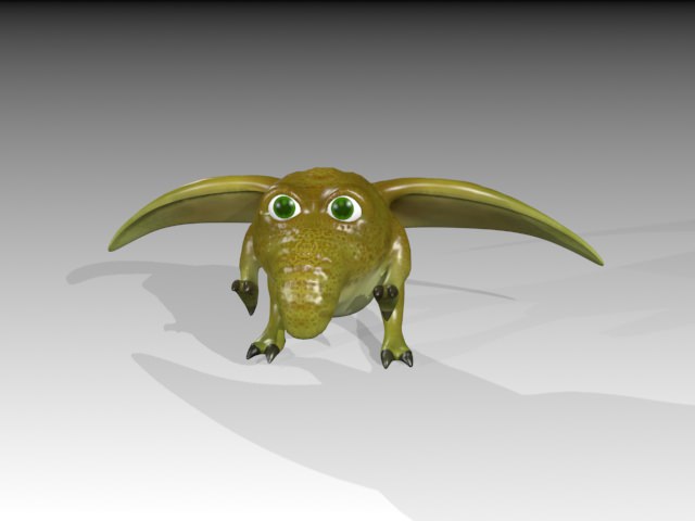 Flying Germ Low-poly 3D model_4