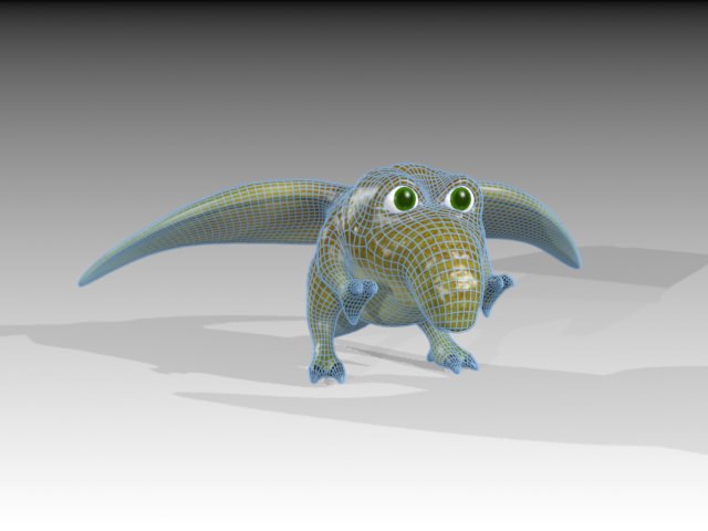 Flying Germ Low-poly 3D model_9
