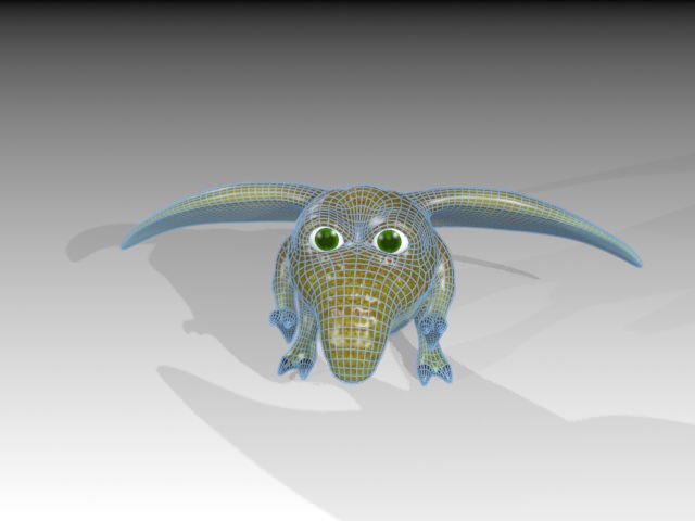 Flying Germ Low-poly 3D model_8