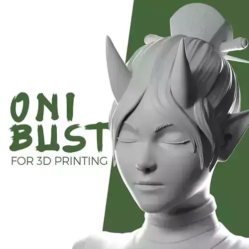 Oni Bust for 3D Printing
