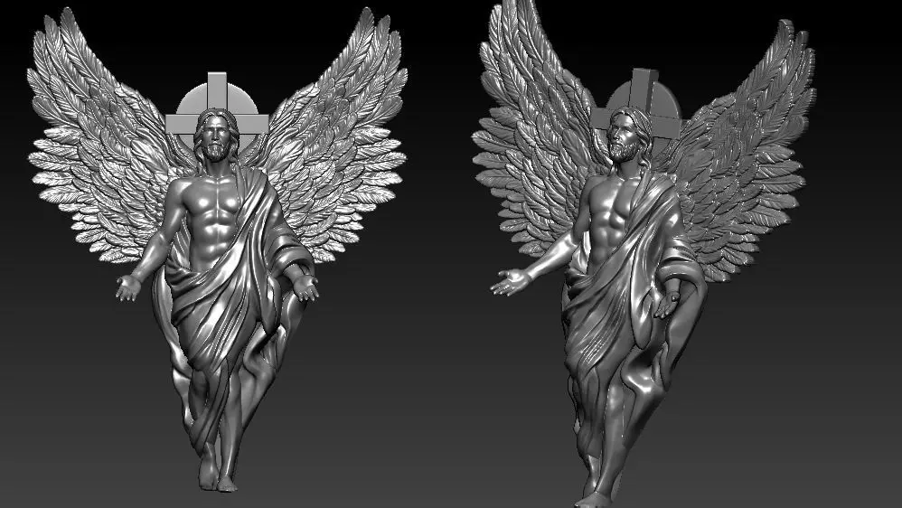 Wings St Jude Pendant 3D print model