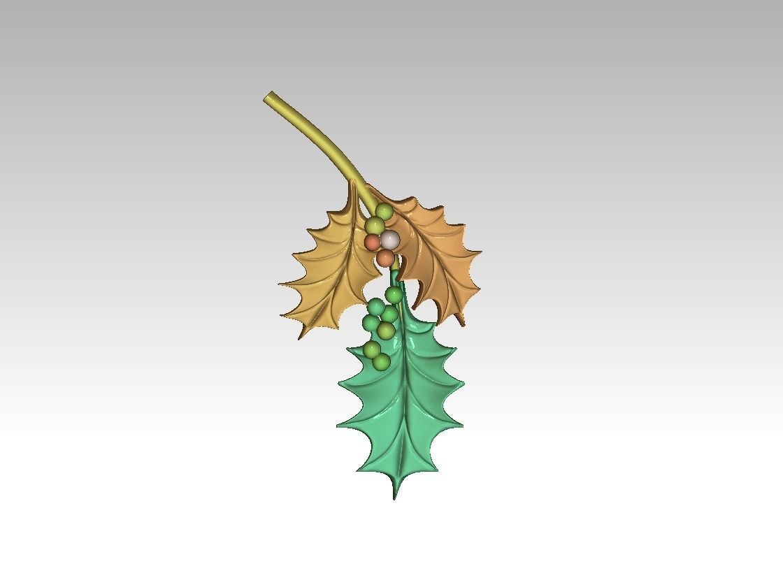 holly 3D print model_35