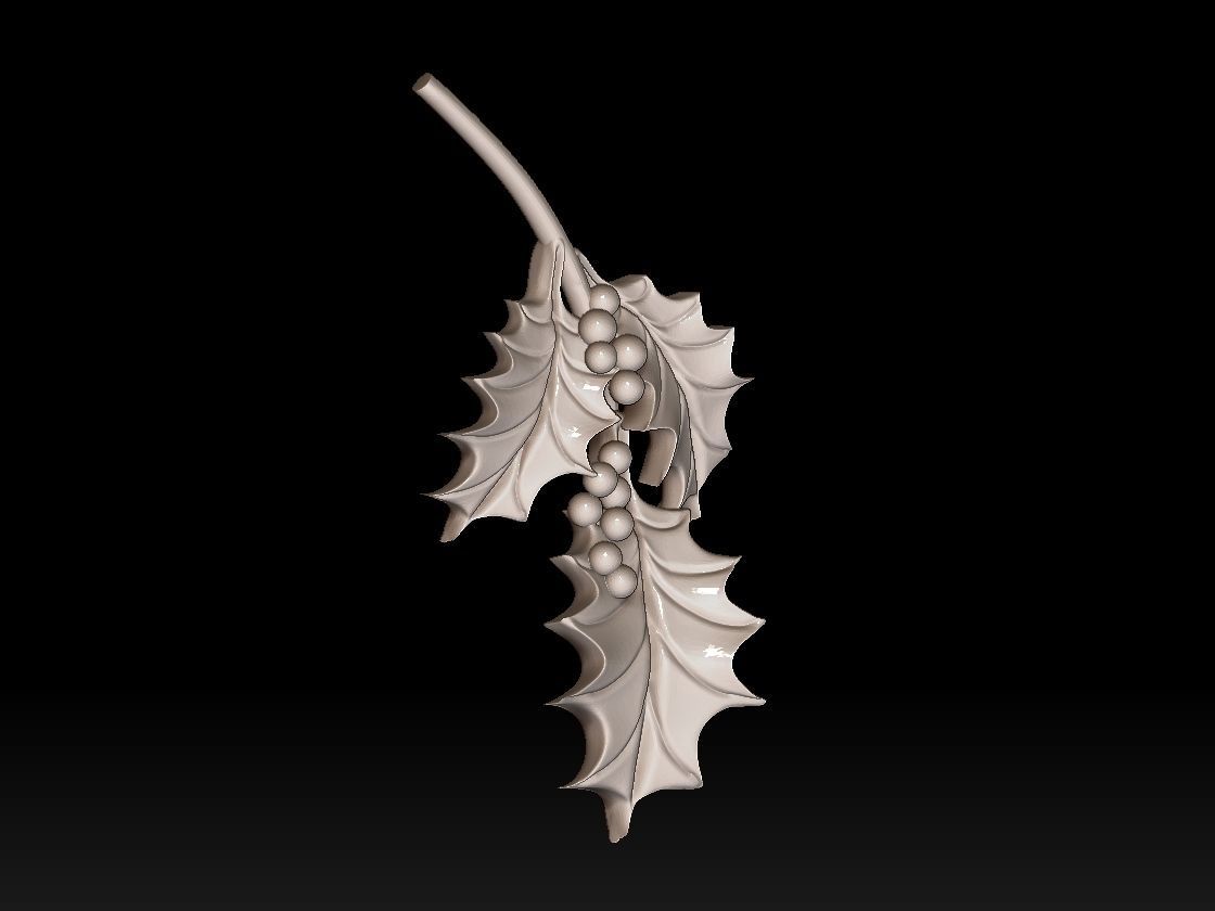 holly 3D print model_33