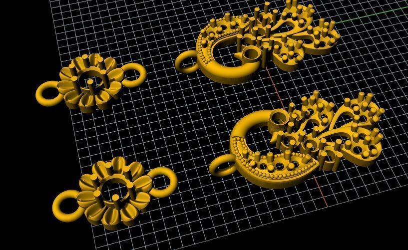 Peacock Earring 3dm file 3D print model_4