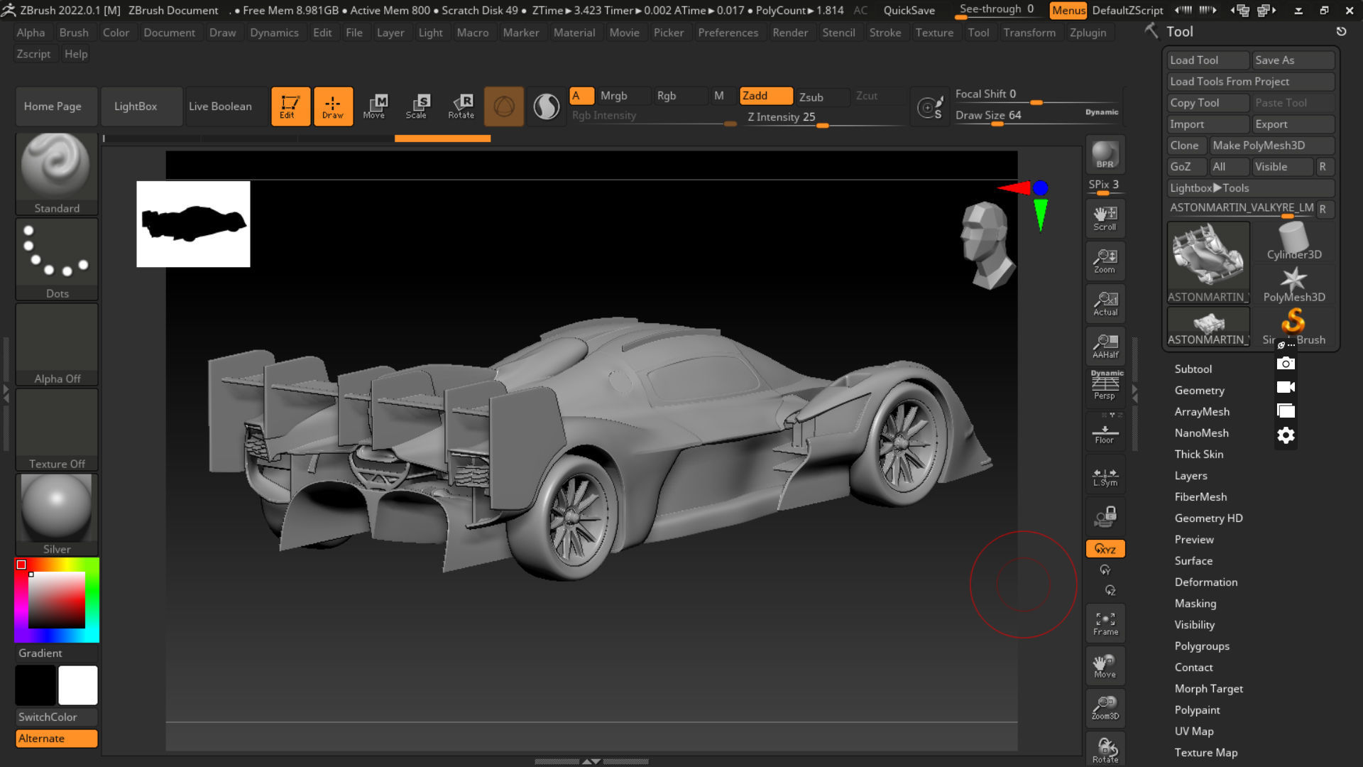 ASTONMARTIN VALKYRE LMH 2024 3D PRINT MODEL 3D print model_3