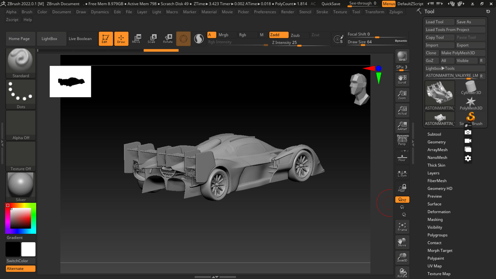 ASTONMARTIN VALKYRE LMH 2024 3D PRINT MODEL 3D print model_2
